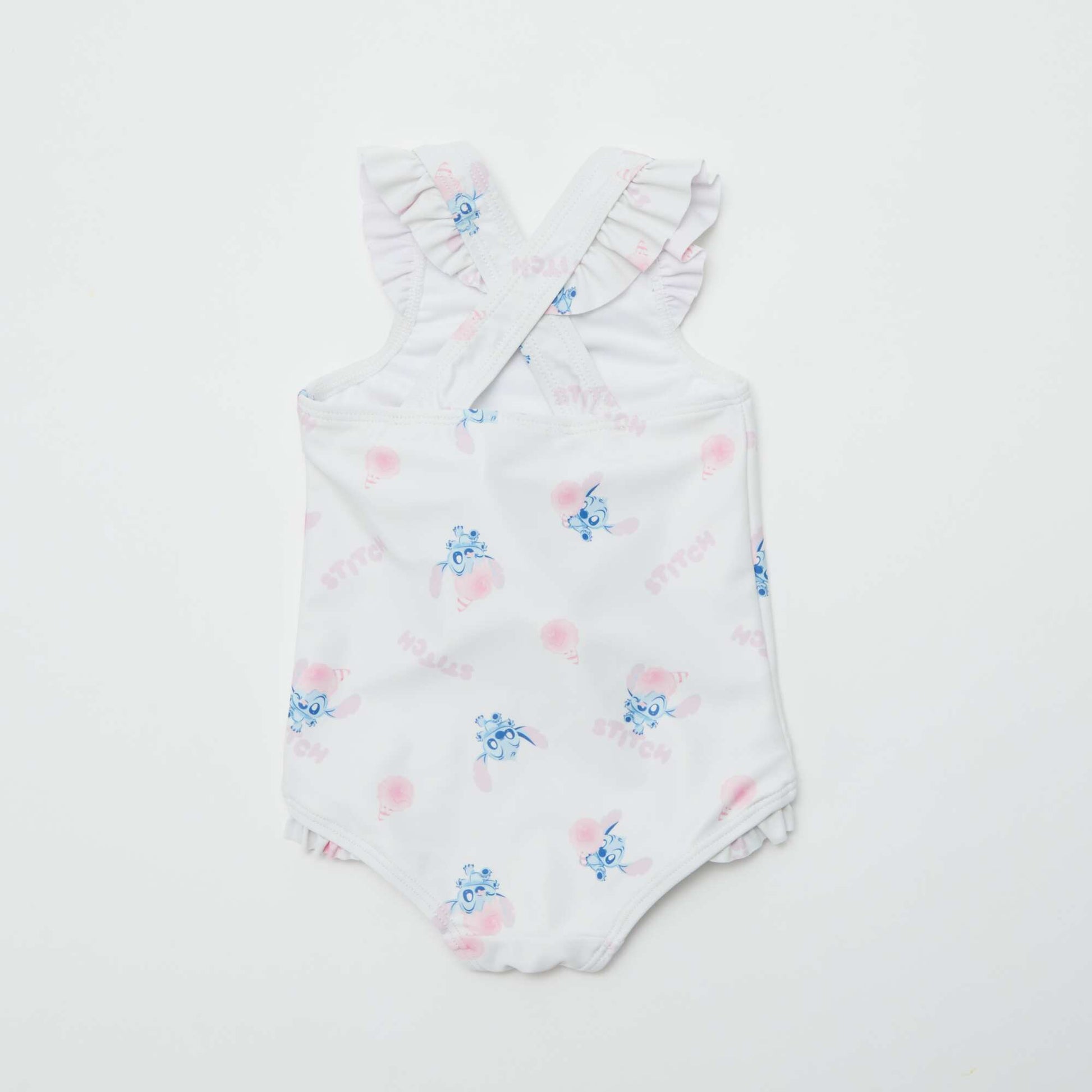 Maillot de bain avec volants 'Stitch' 'Disney' - 1 pièce BLANC