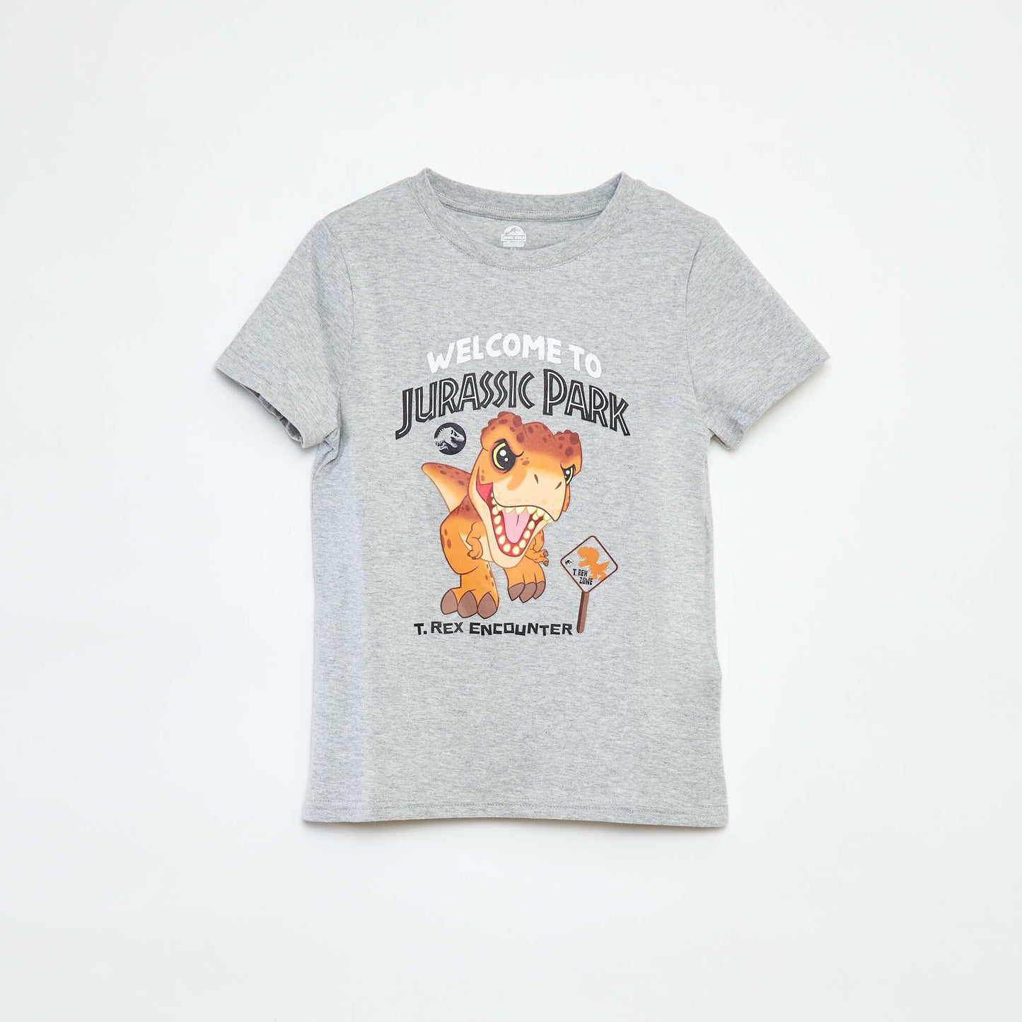 T-shirt à manches courtes 'Jurassic World' GRIS