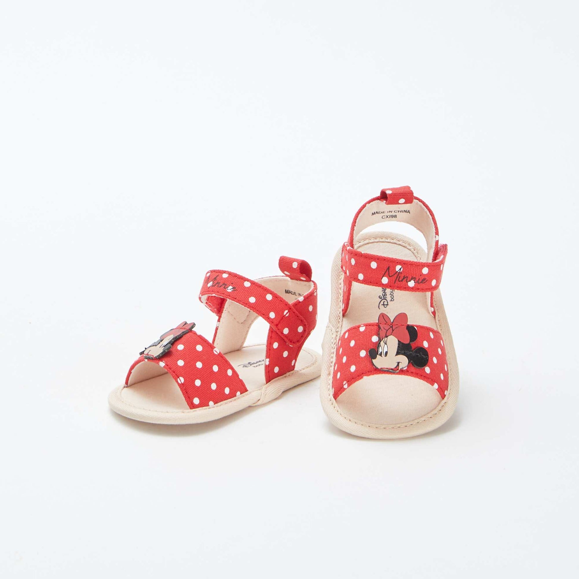Sandales à scratchs 'Minnie' 'Disney' ROUGE