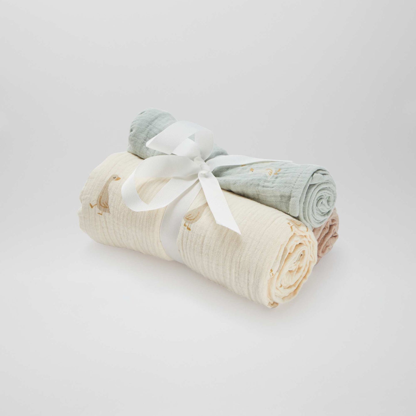 Lot de 3 langes - 2 de 60 x 60 et 1 de 100 x 120 cm BEIGE
