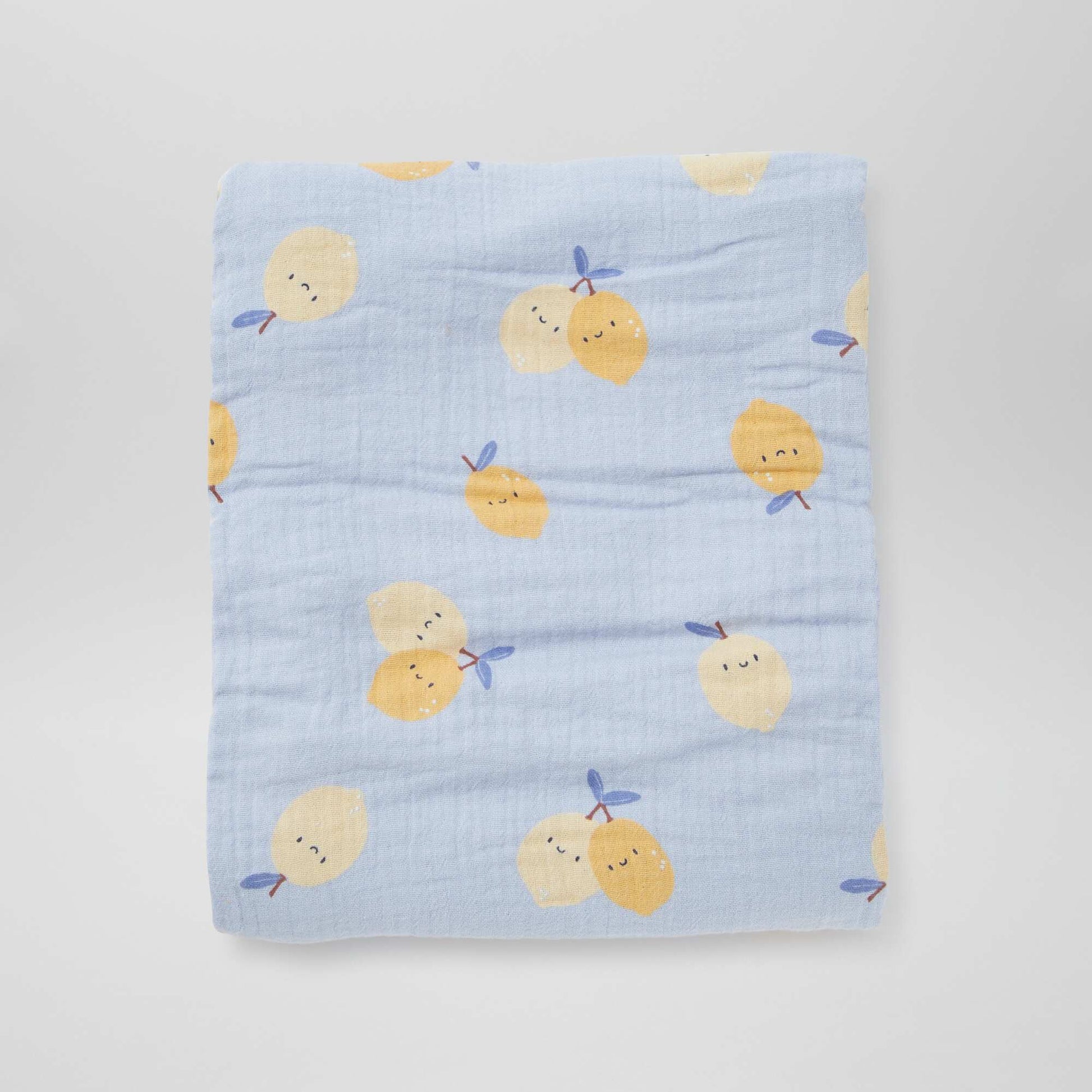 Lot de 3 langes - 2 de 60 x 60 et 1 de 100 x 120 cm BLEU