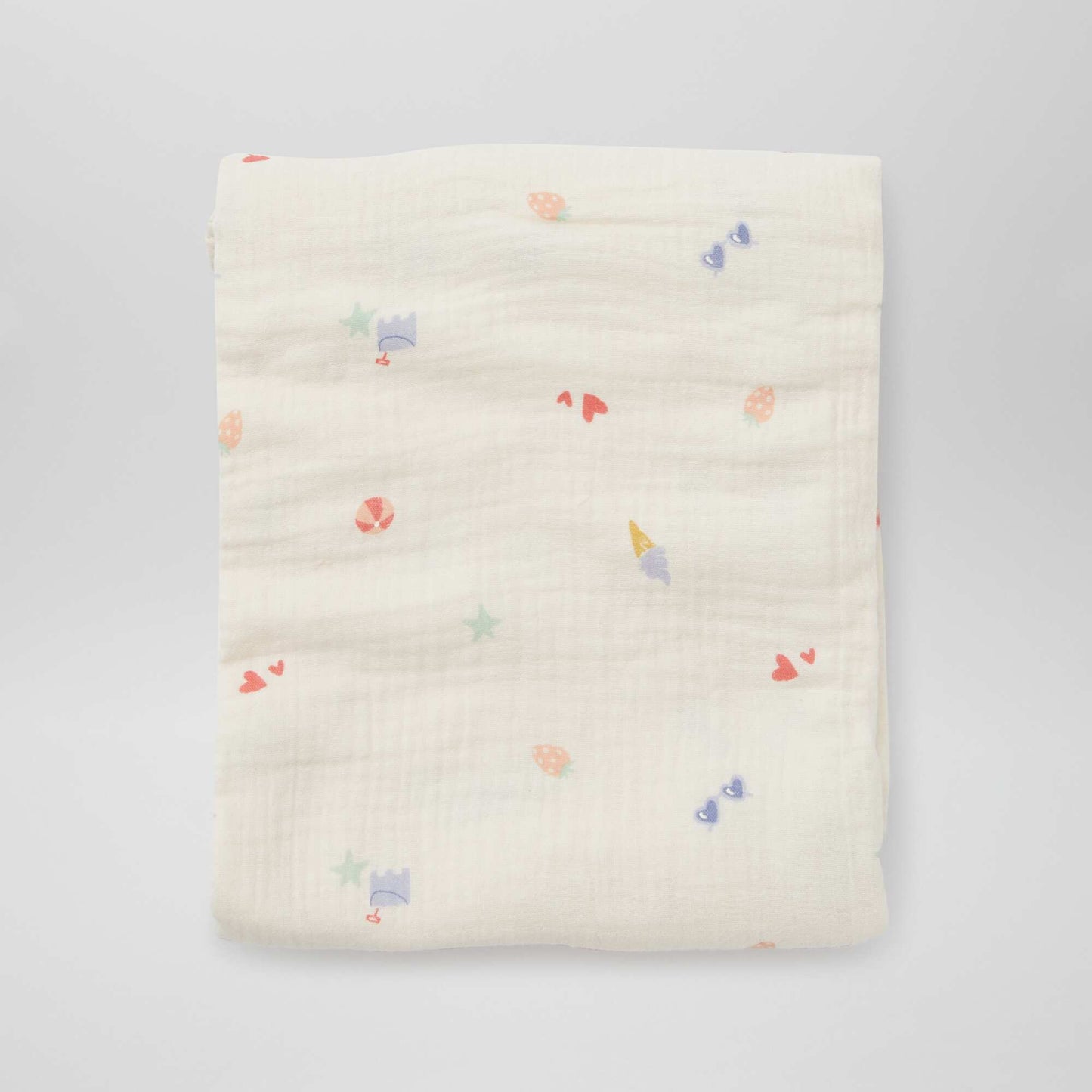 Lot de 3 langes - 2 de 60 x 60 et 1 de 100 x 120 cm ROSE