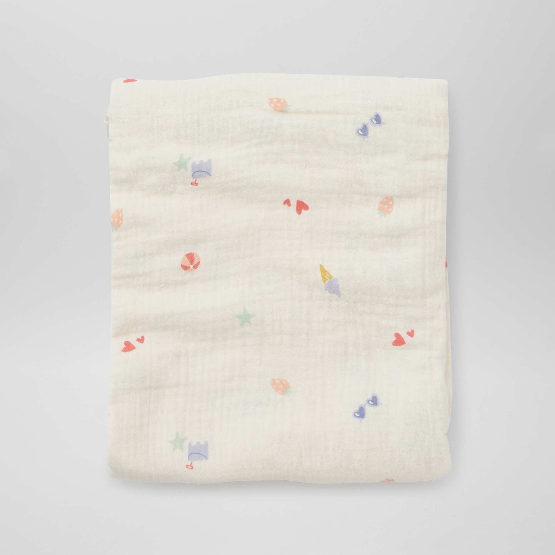 Lot de 3 langes - 2 de 60 x 60 et 1 de 100 x 120 cm ROSE