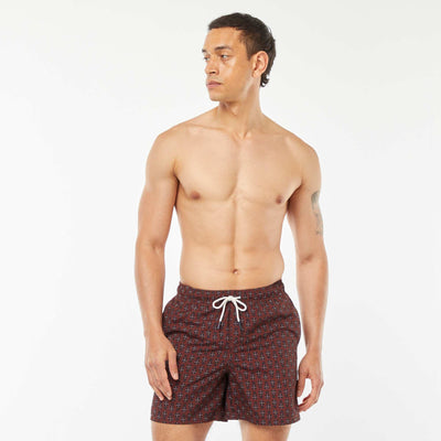 Short de bain motifs ananas VERT