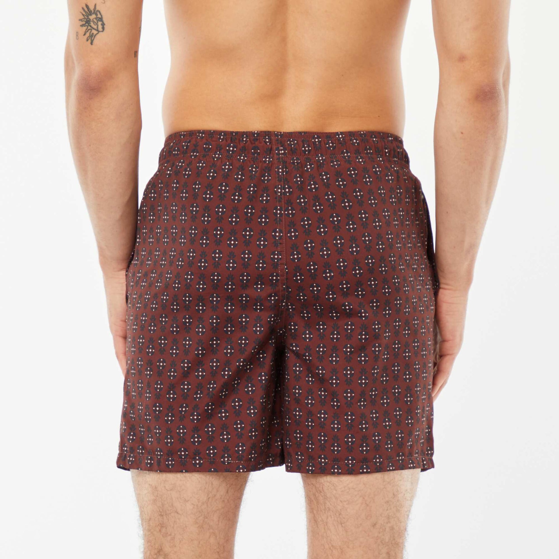 Short de bain motifs ananas VERT