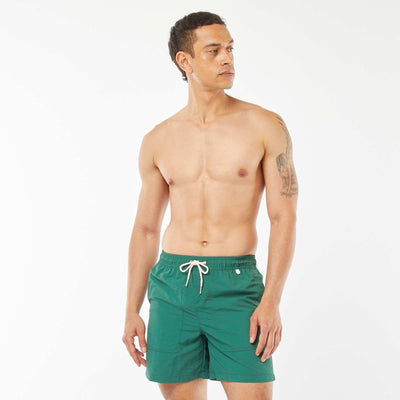 Short de bain basique intérieur rayé VERT