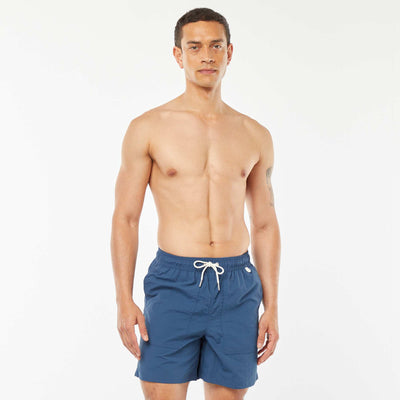 Short de bain basique intérieur rayé BLEU