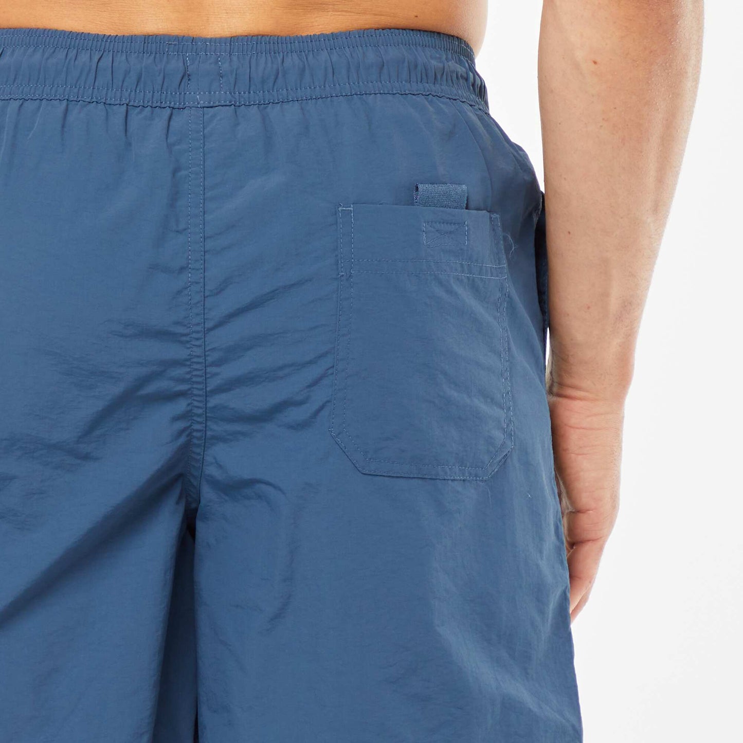 Short de bain basique intérieur rayé BLEU