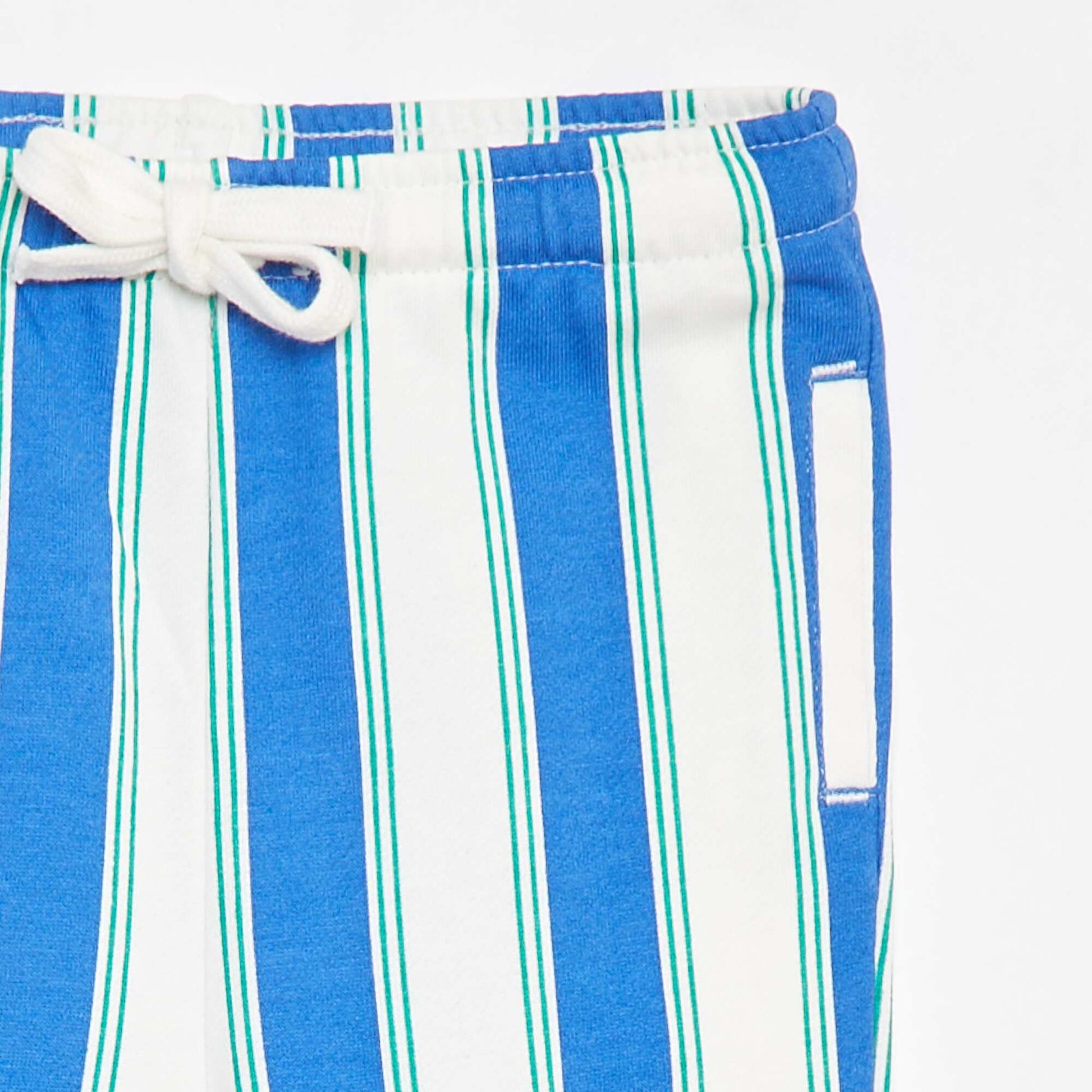 Short en molleton léger à motif BLEU