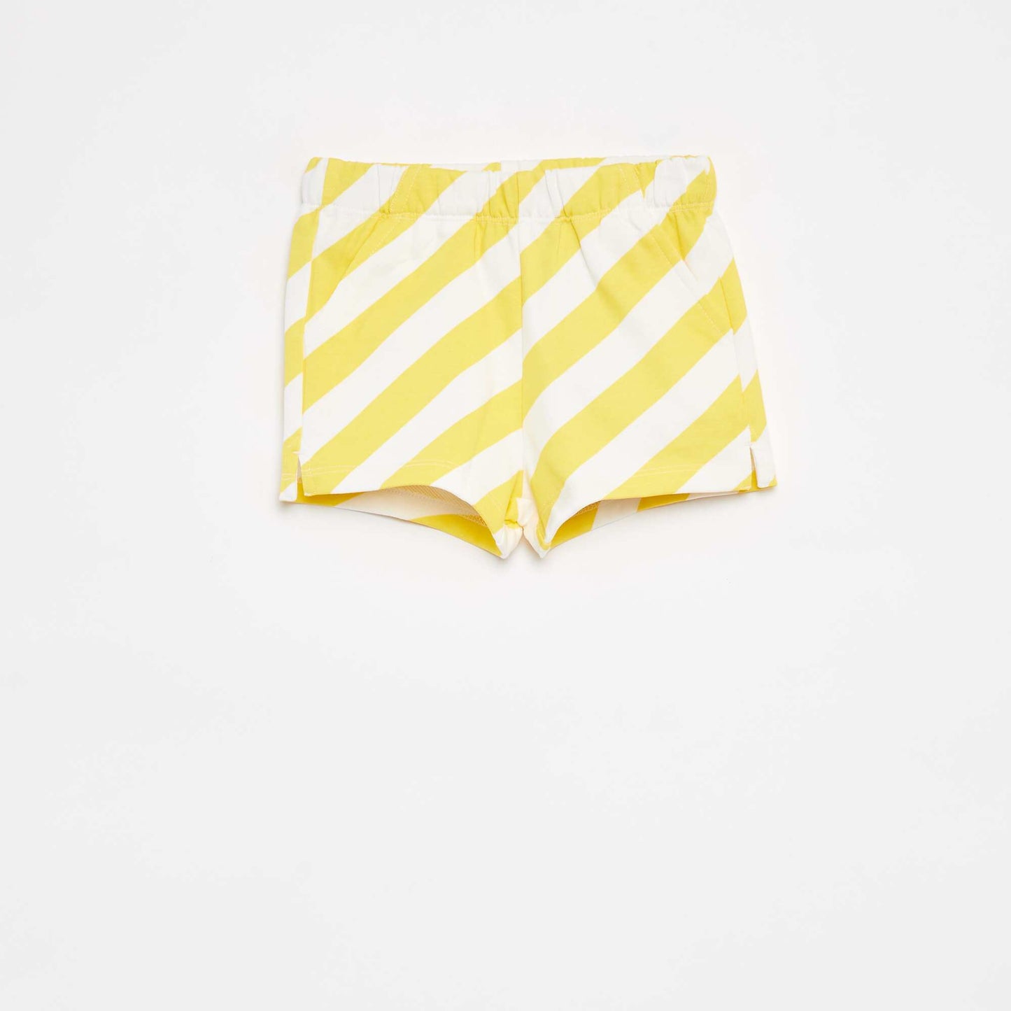 Short en molleton léger à motif JAUNE