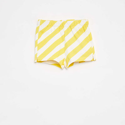 Short en molleton léger à motif JAUNE