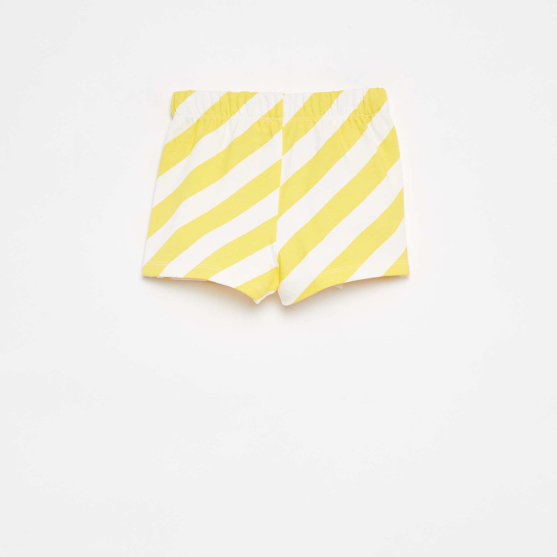 Short en molleton léger à motif JAUNE