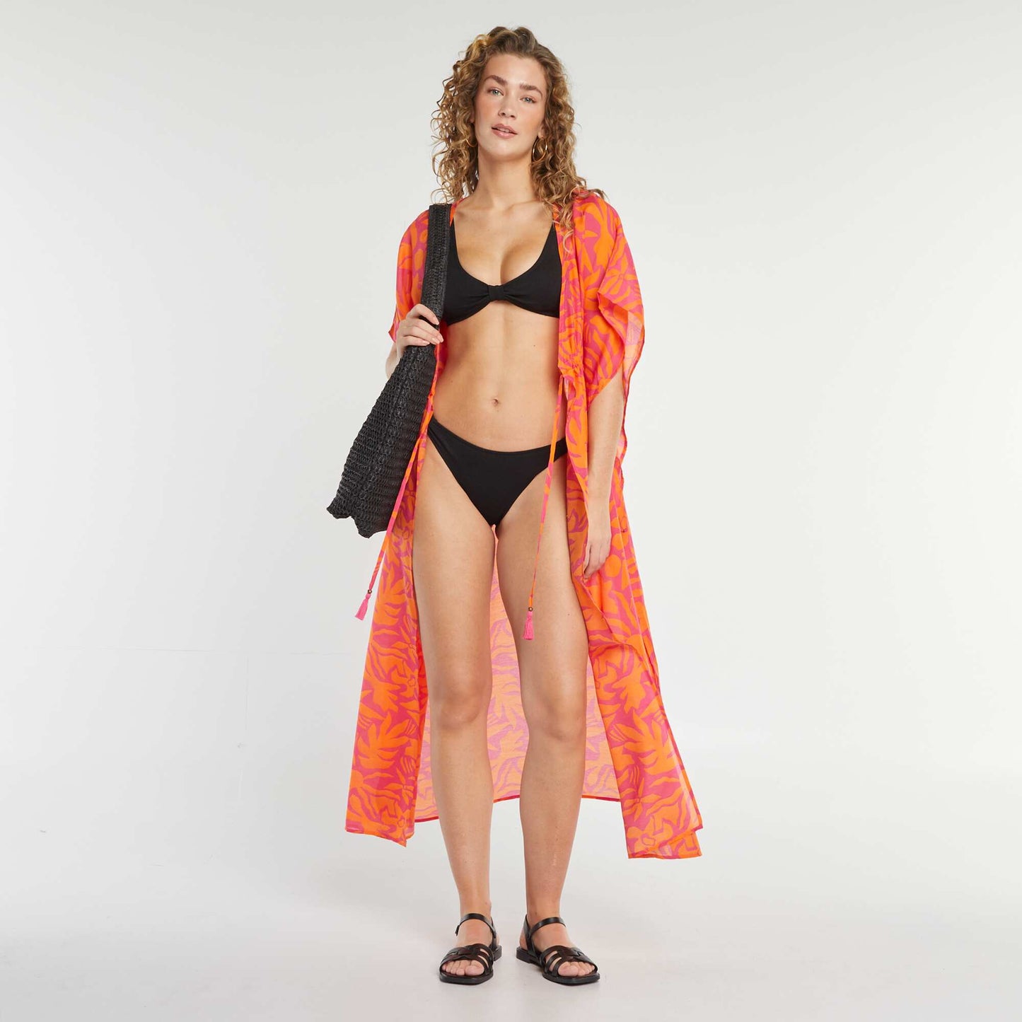 Soutien-gorge de bain en matière reliefée NOIR
