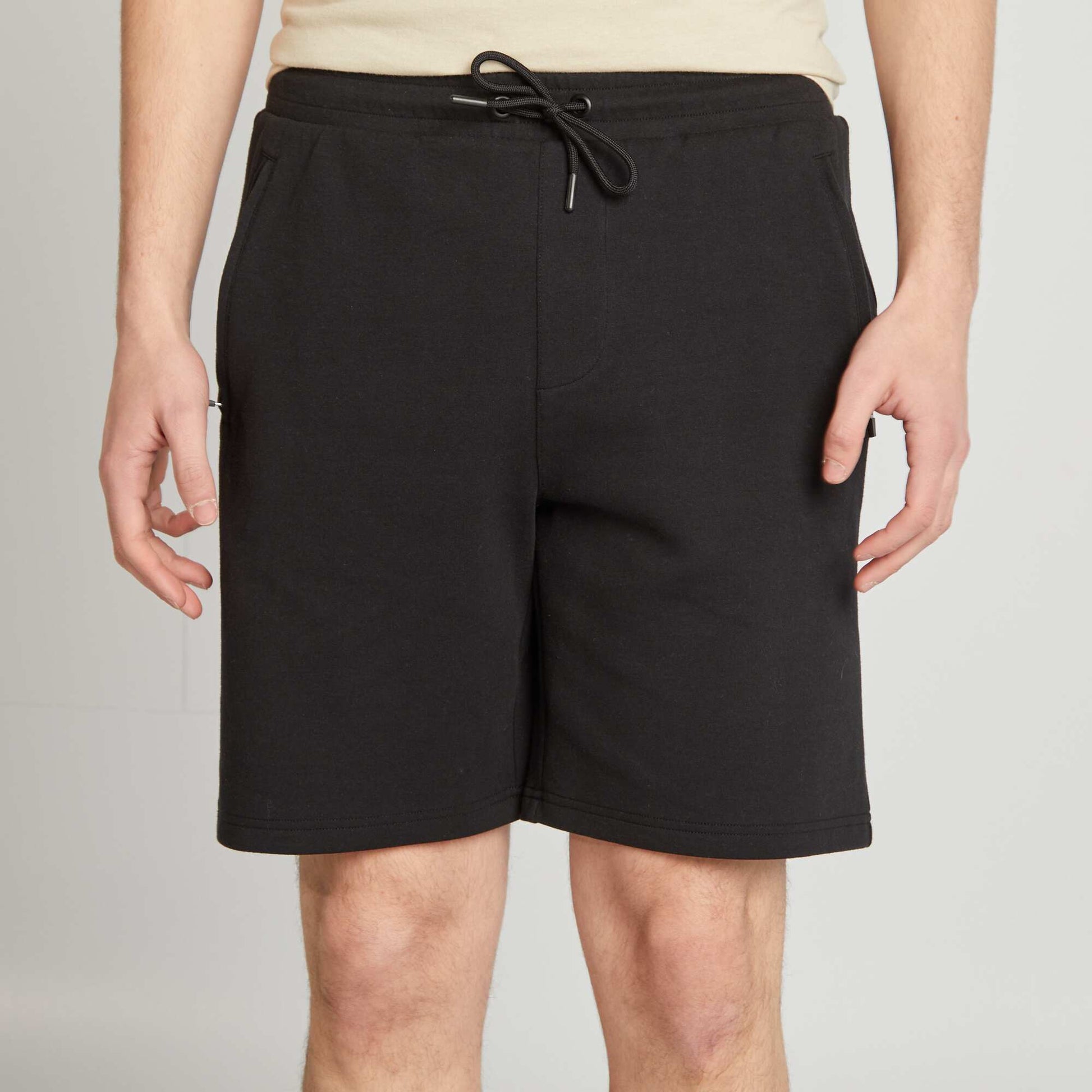 Short en molleton léger NOIR