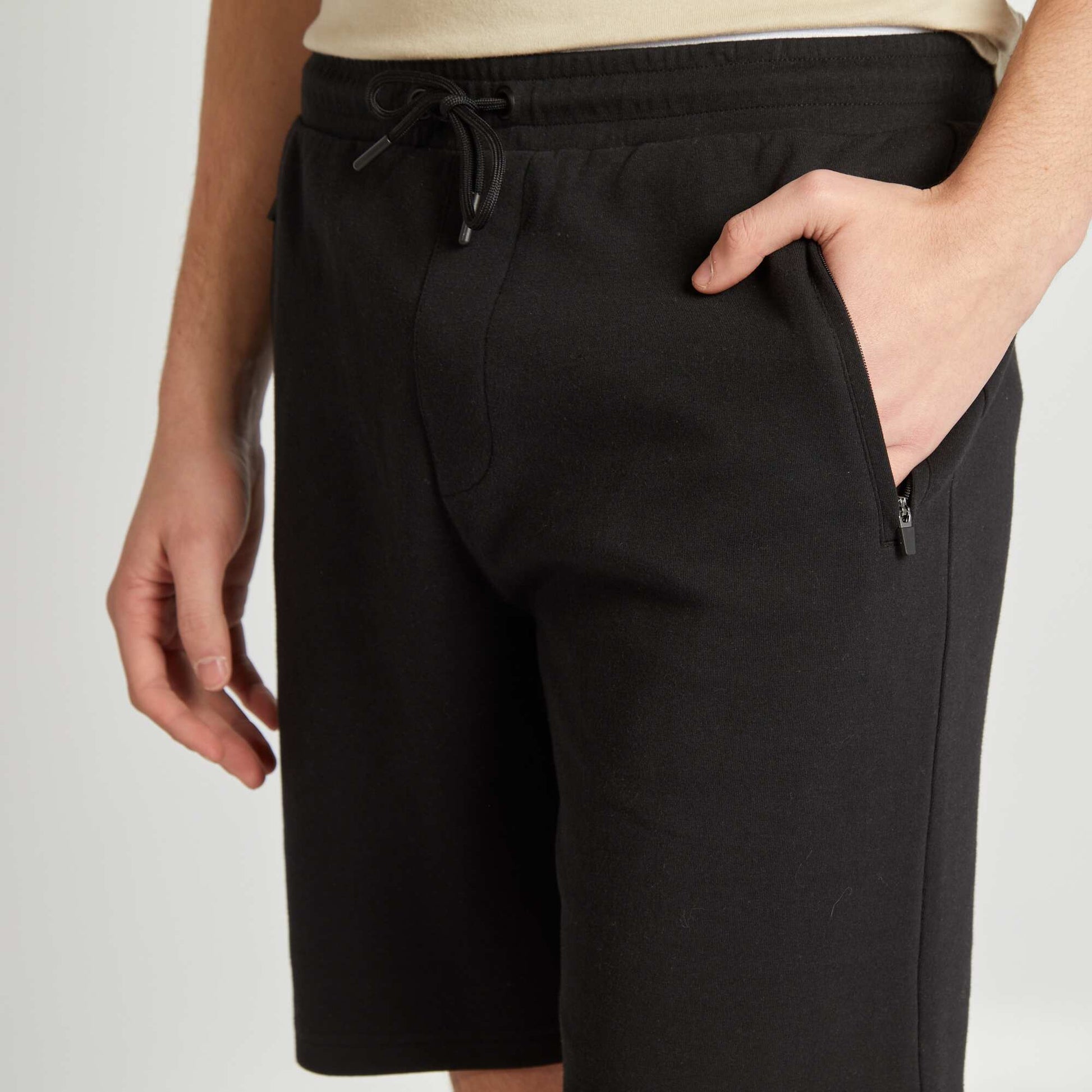 Short en molleton léger NOIR