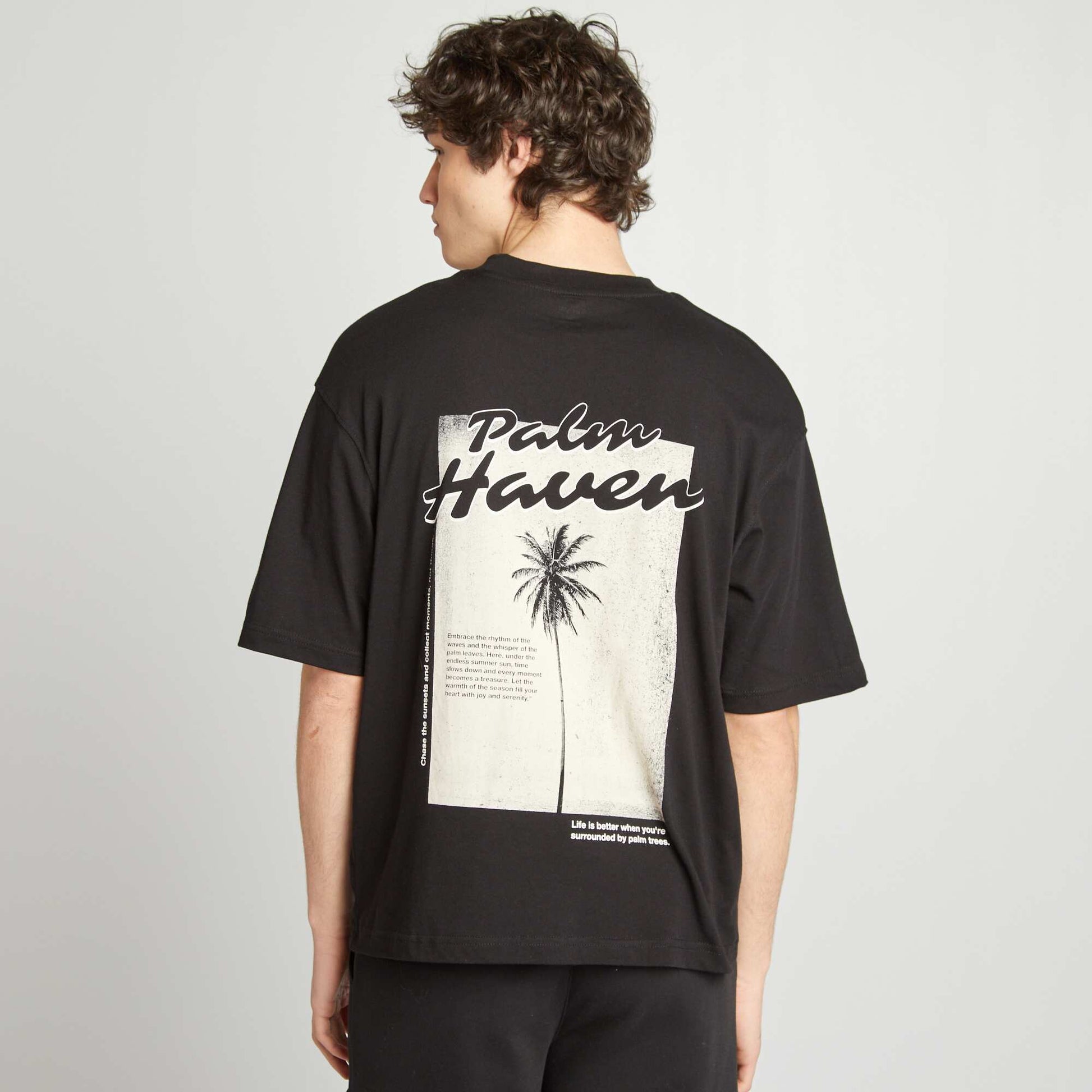 T-shirt imprimé NOIR