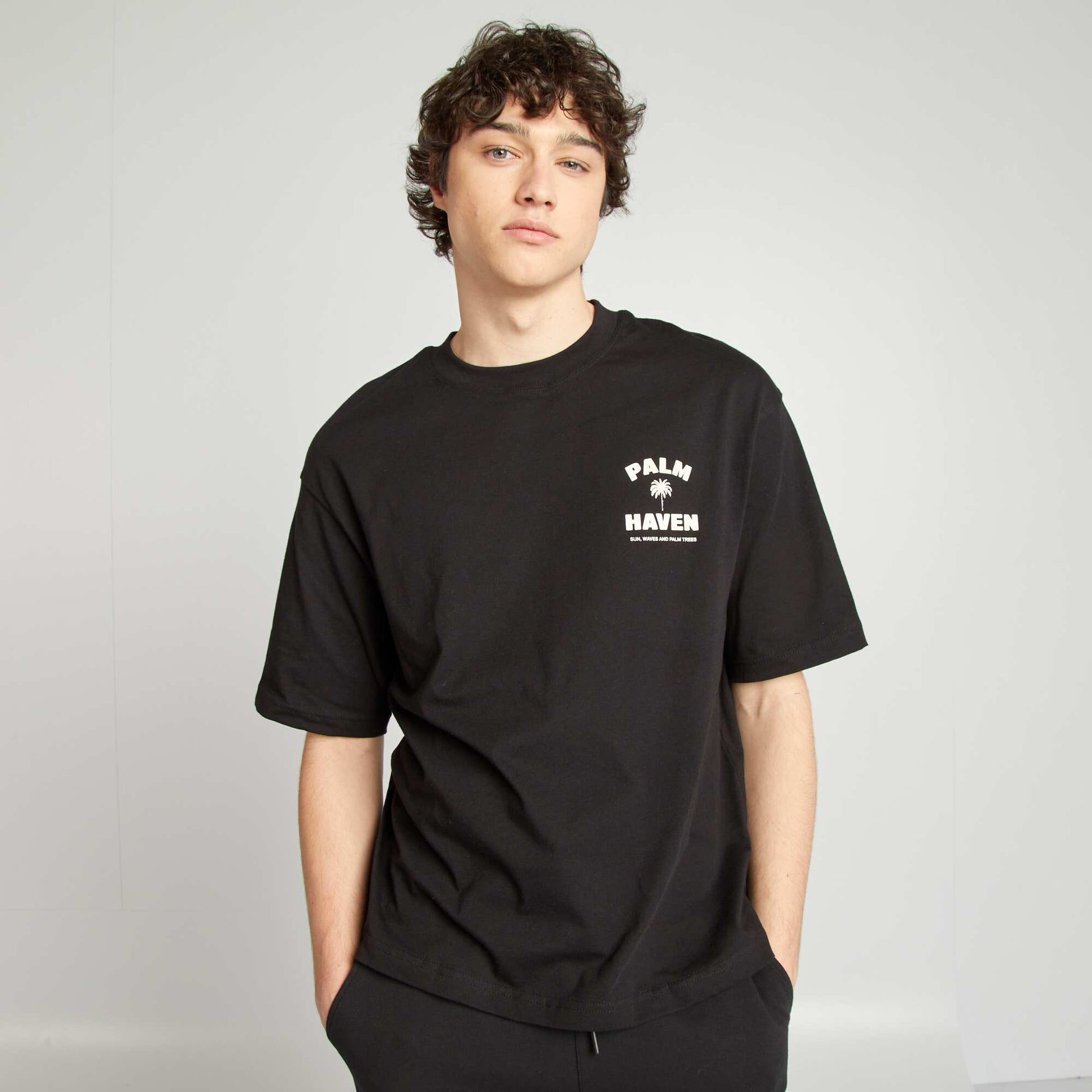 T-shirt imprimé NOIR