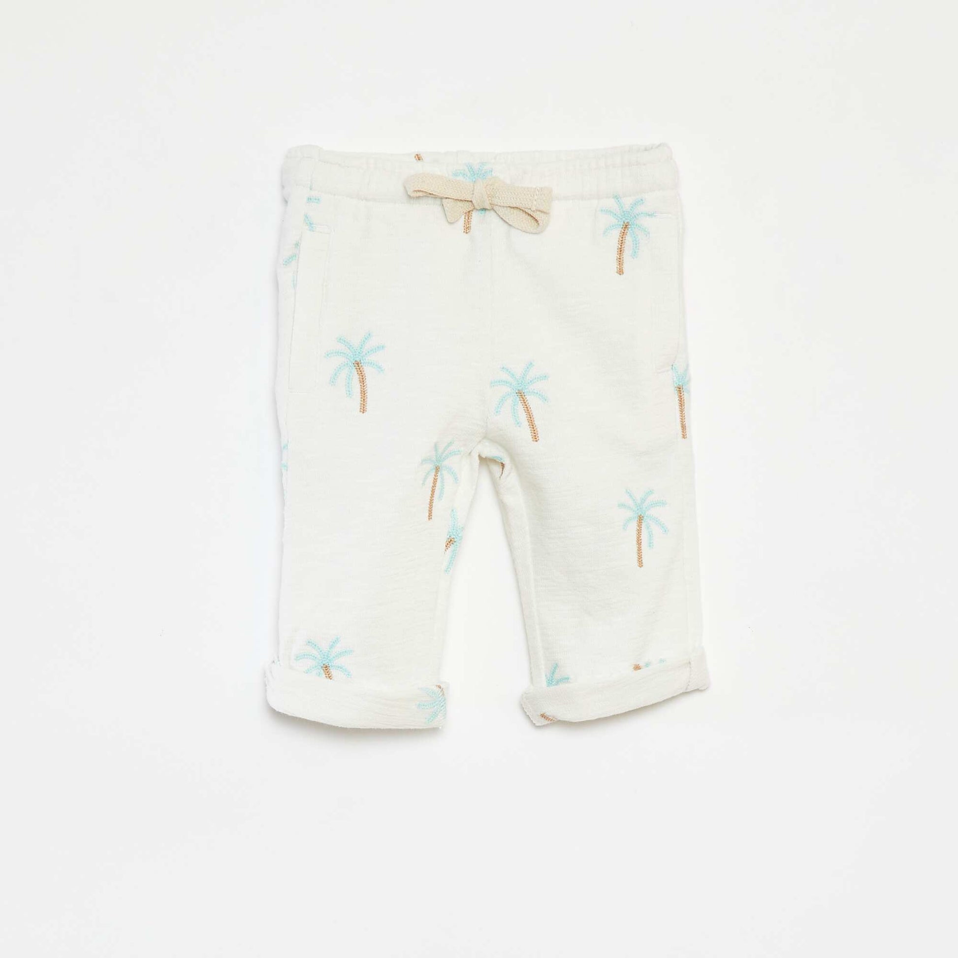 Pantalon large avec imprimé BLANC