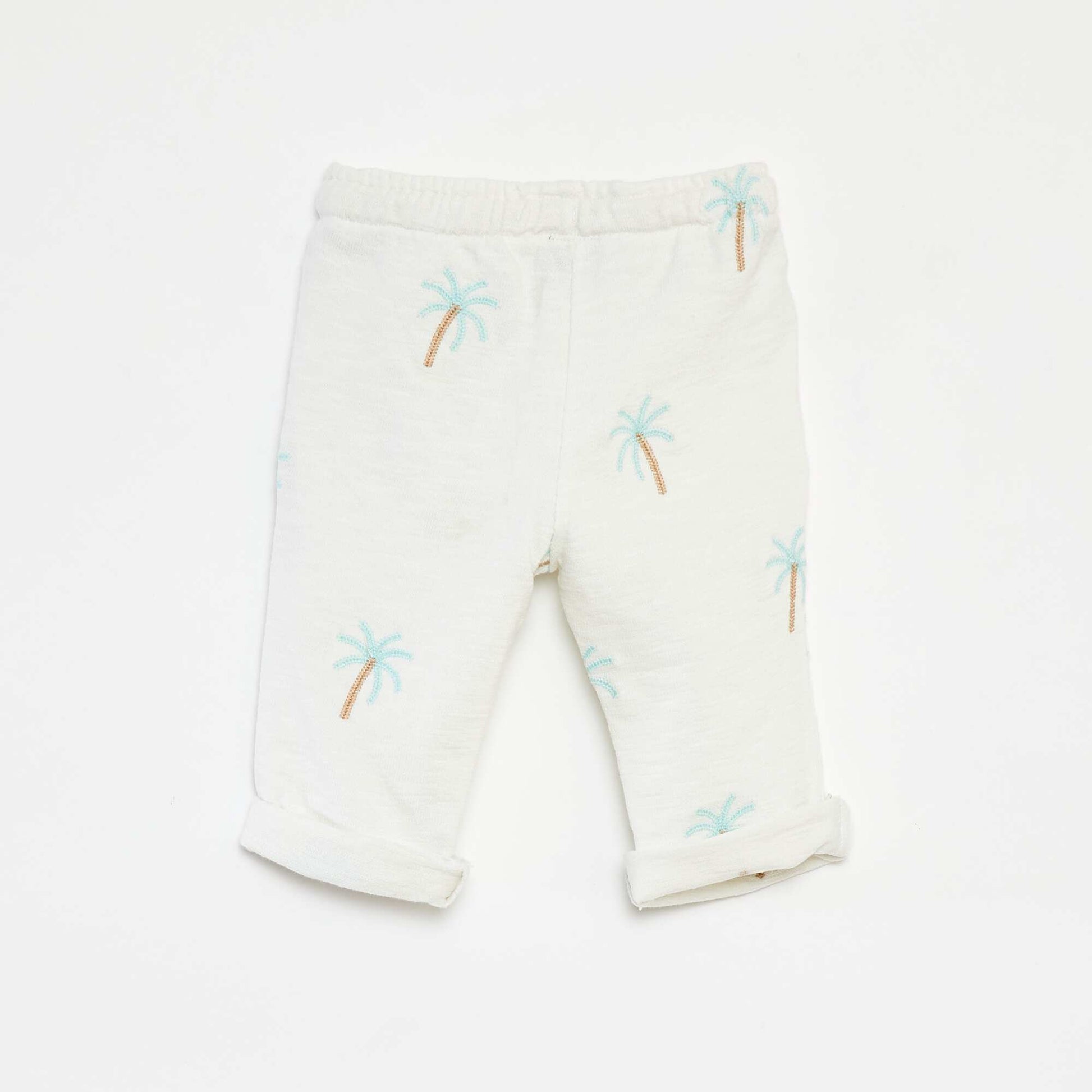 Pantalon large avec imprimé BLANC