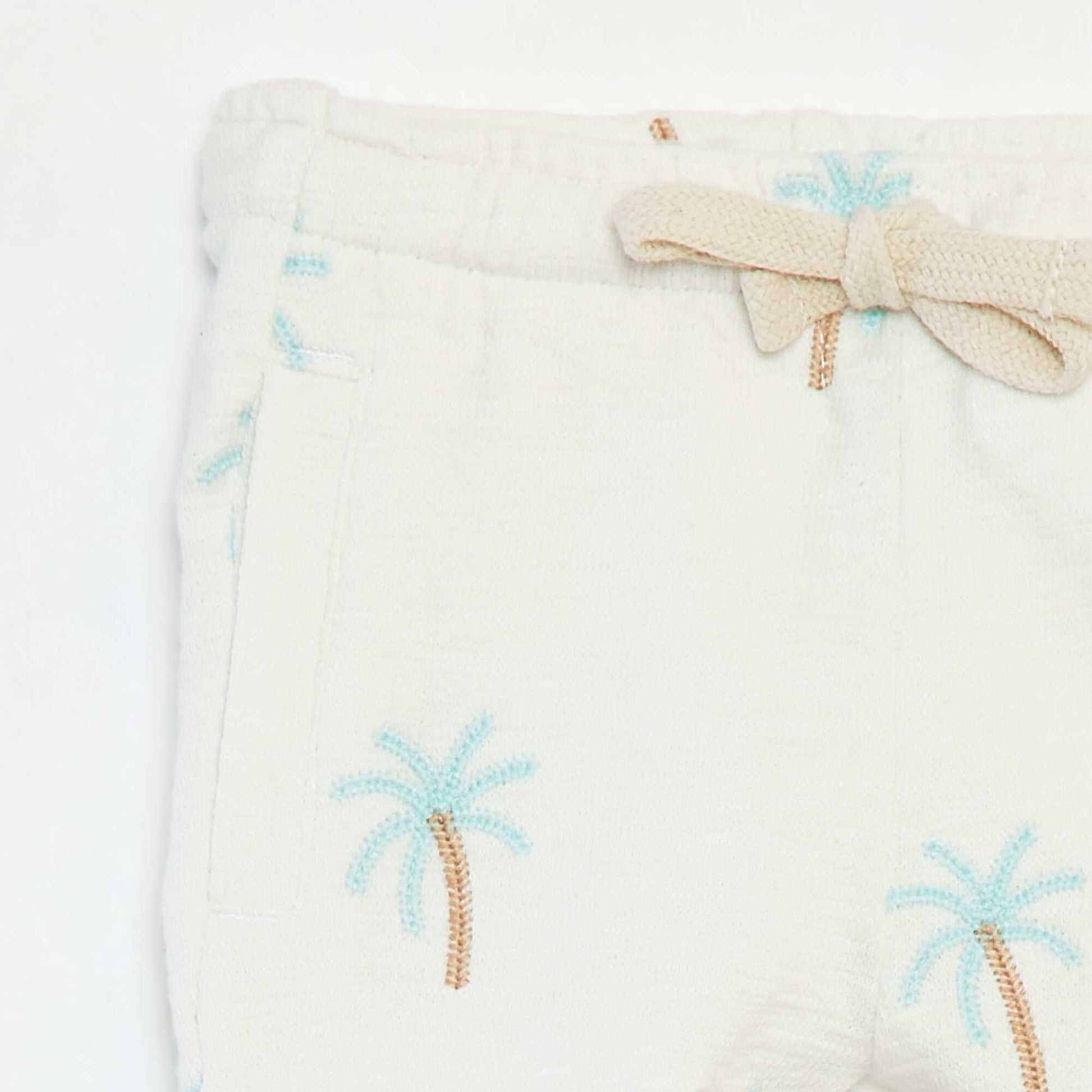 Pantalon large avec imprimé BLANC