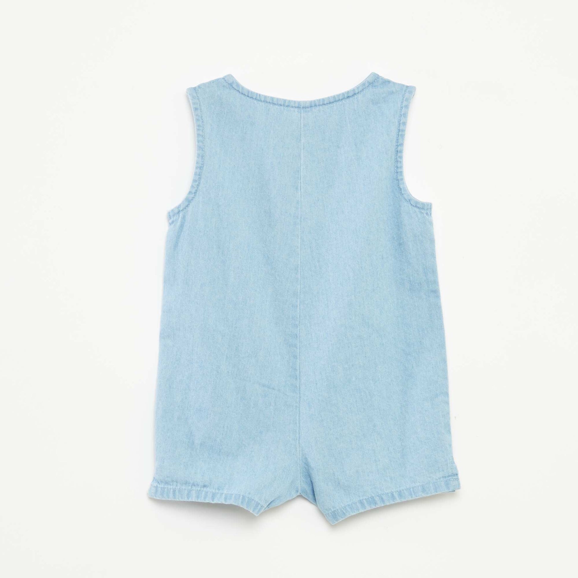 Barboteuse courte en denim BLEU