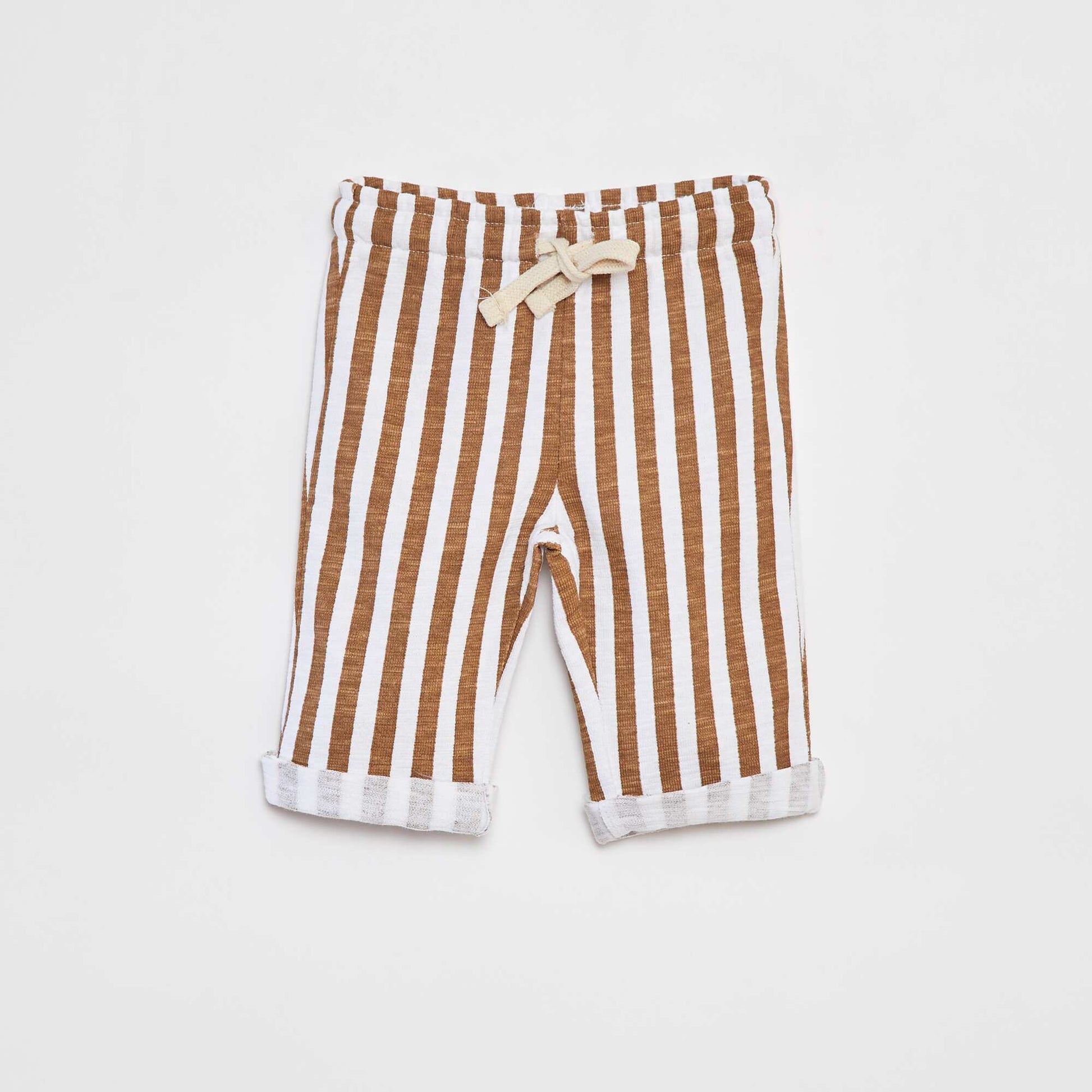 Pantalon droit à imprimé BLANC