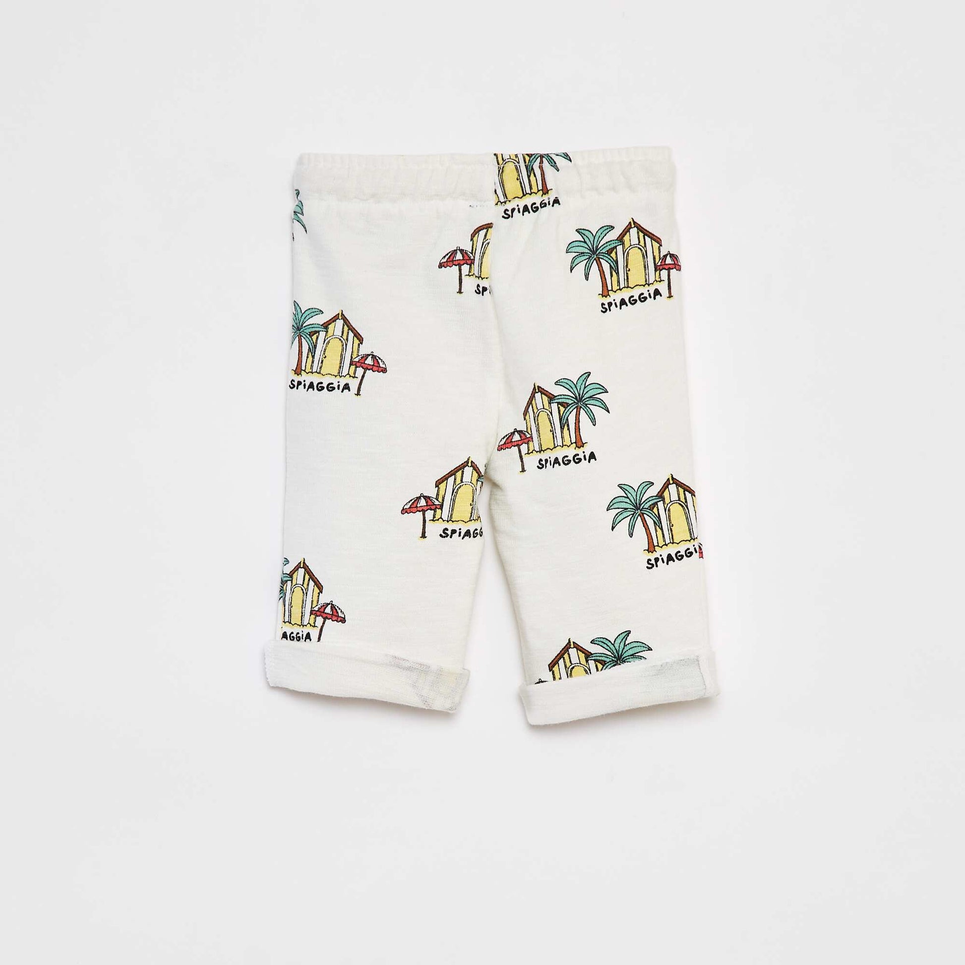 Pantalon droit à imprimé BLANC