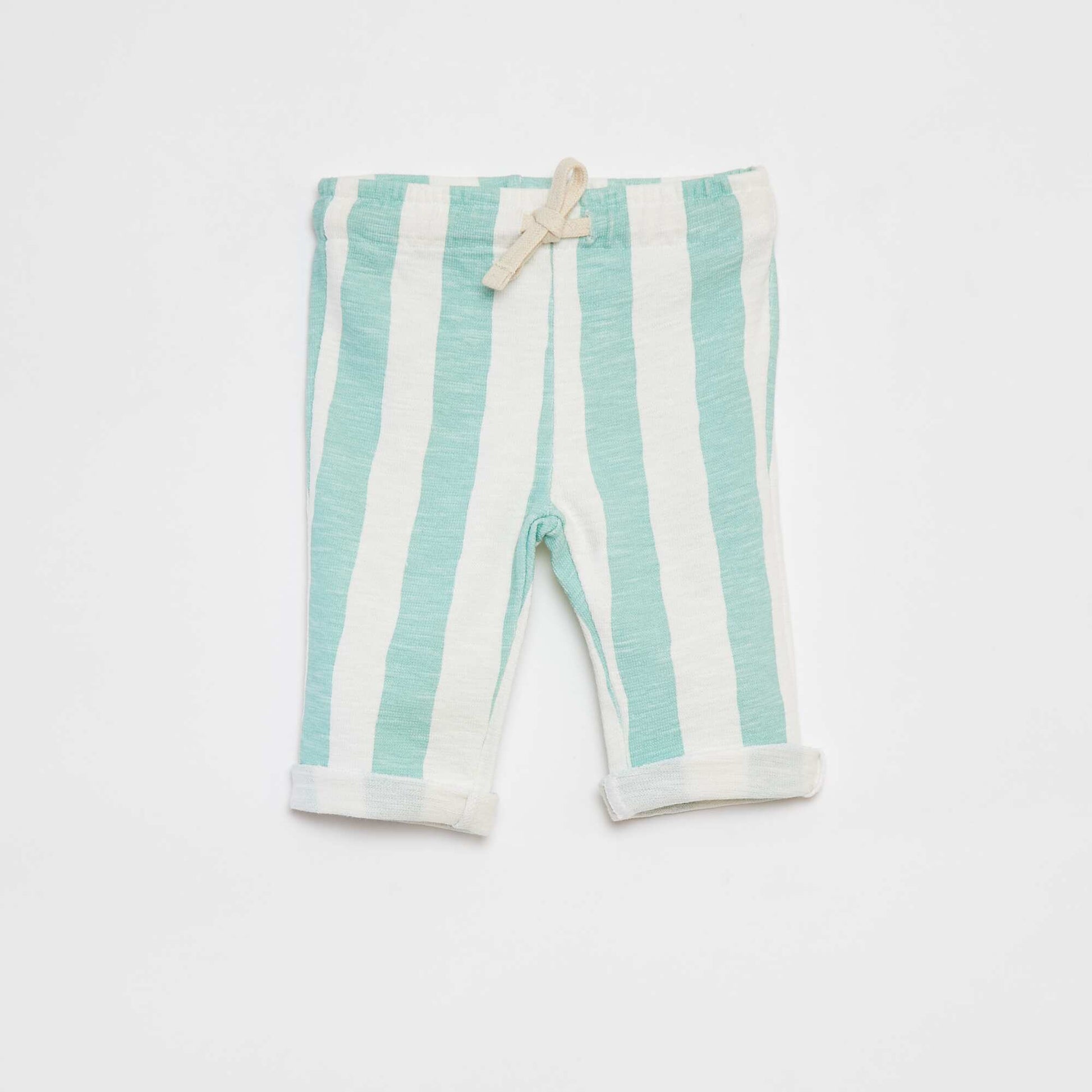 Pantalon droit à imprimé BLANC
