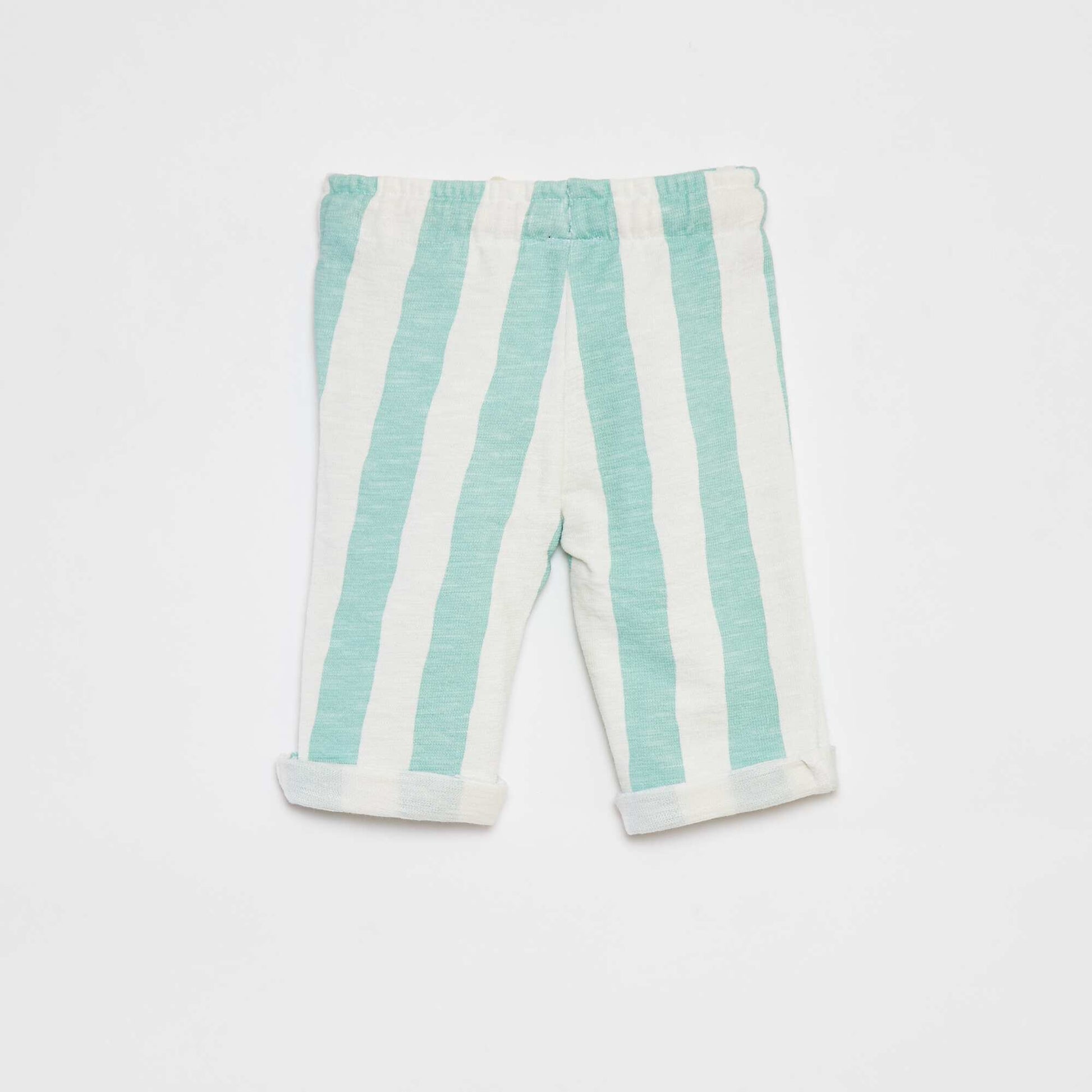 Pantalon droit à imprimé BLANC