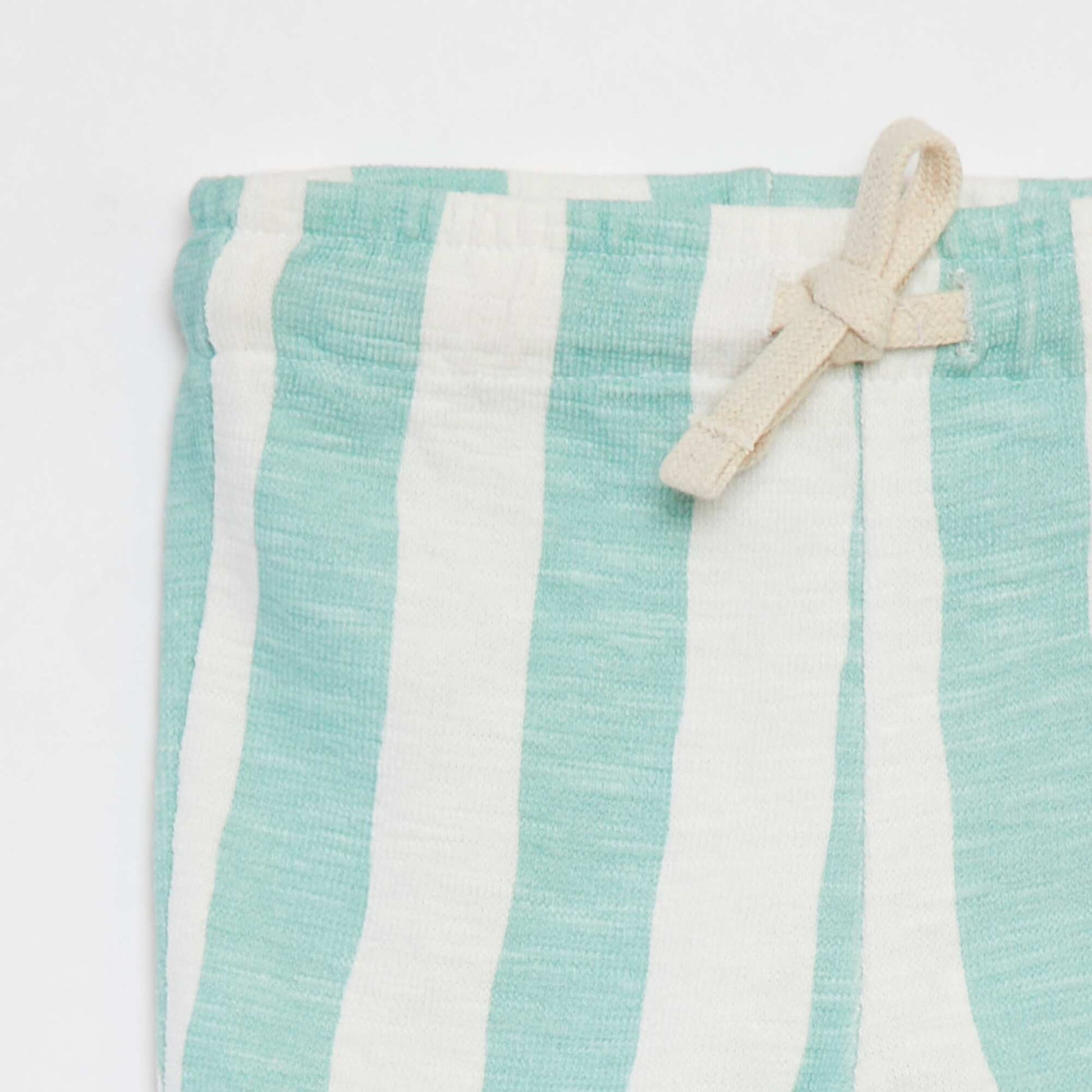 Pantalon droit à imprimé BLANC