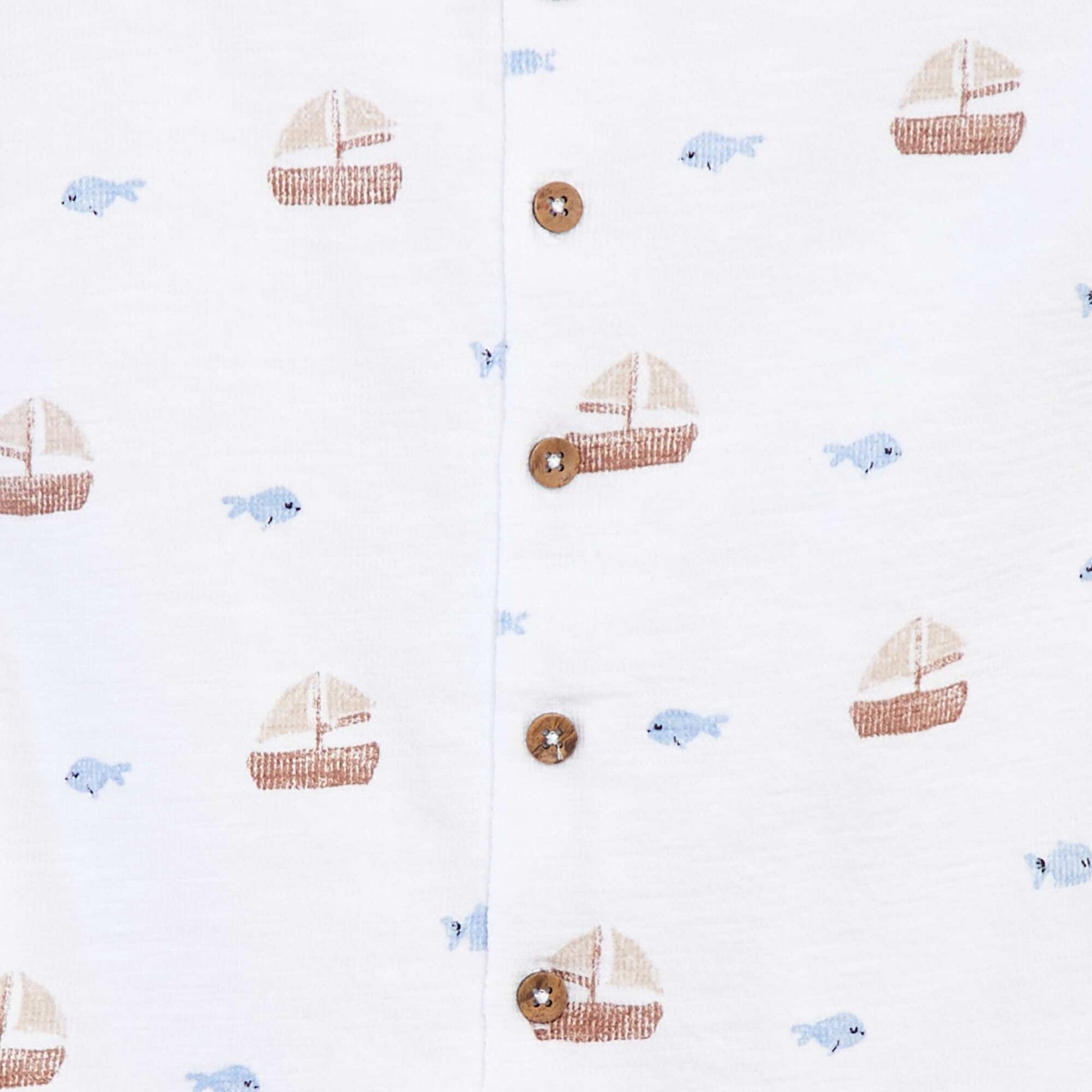 Barboteuse courte en french terry à motifs BLANC