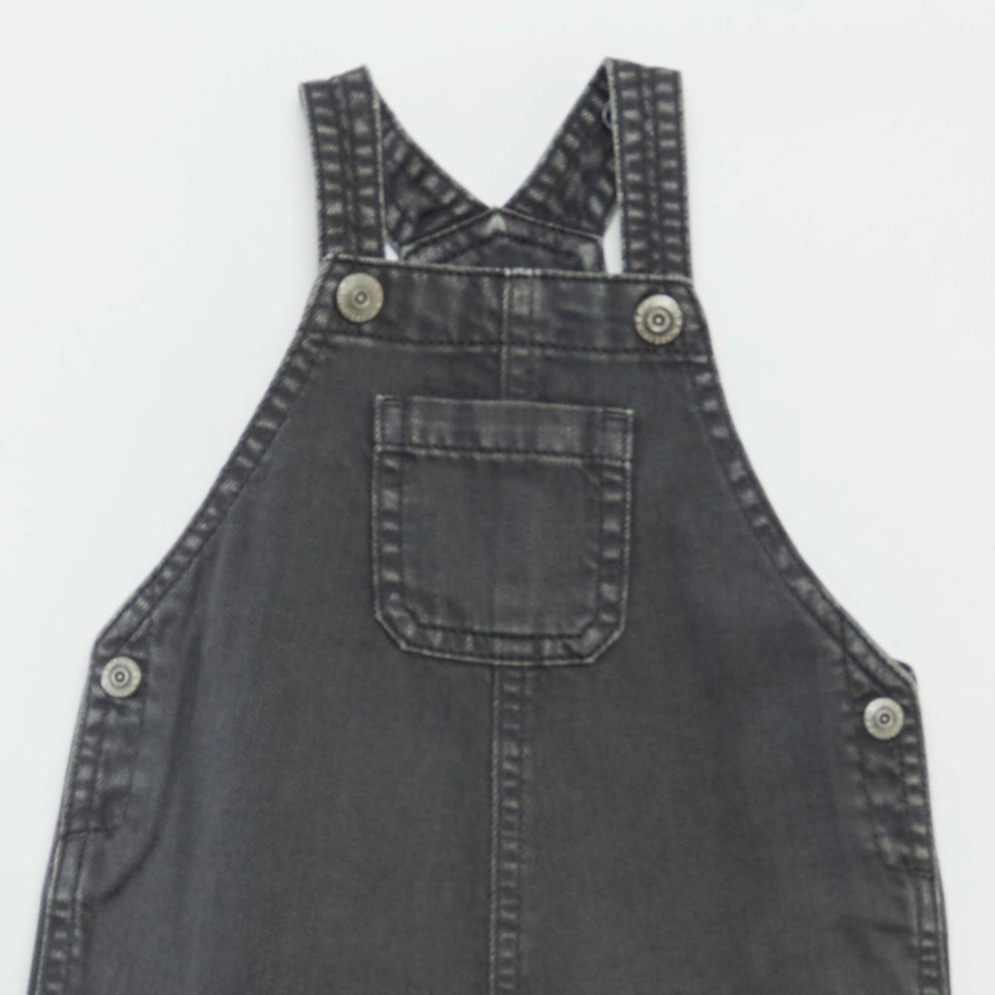 Salopette courte en denim coloré GRIS