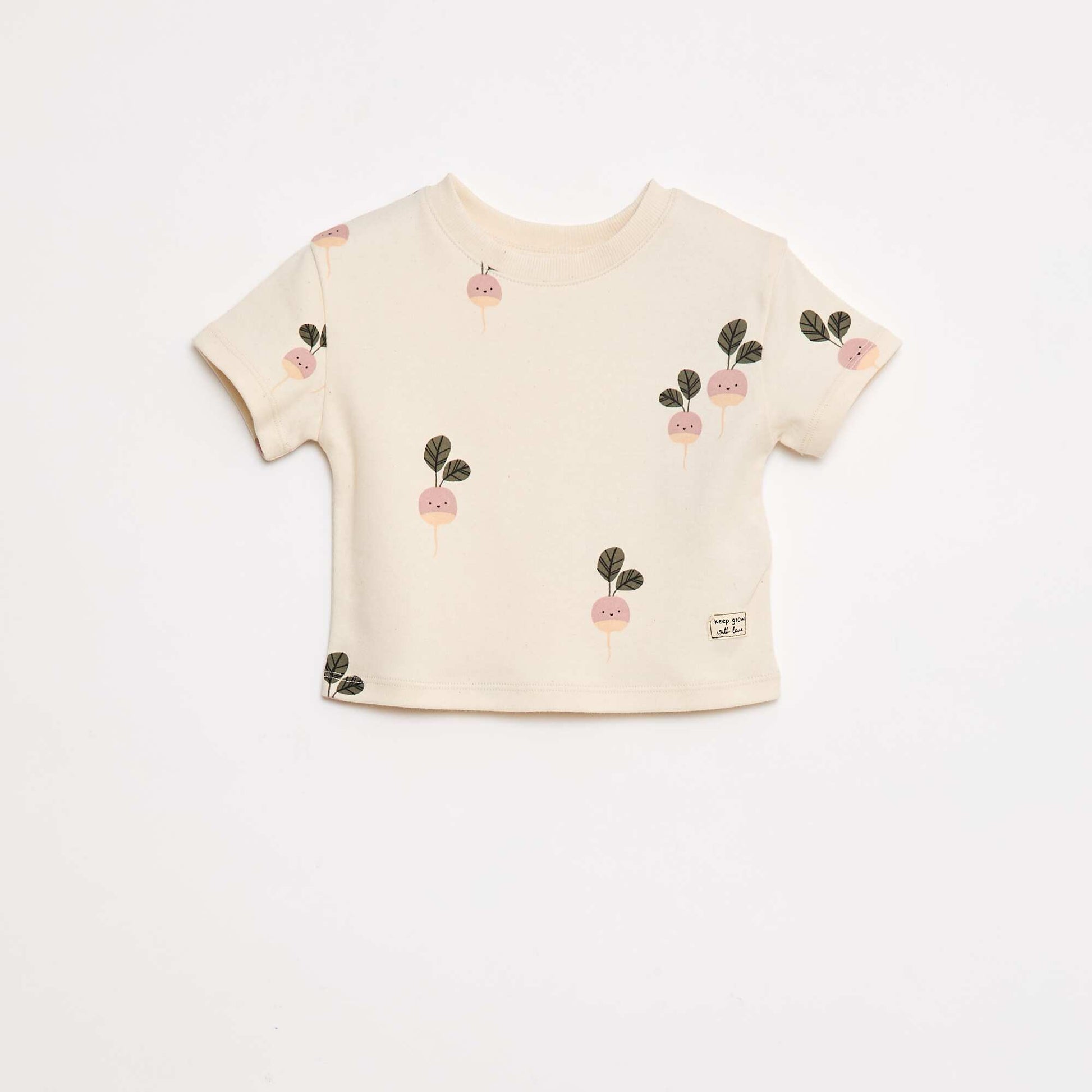 T-shirt à manches courte imprimé - cradle to cradle BLANC