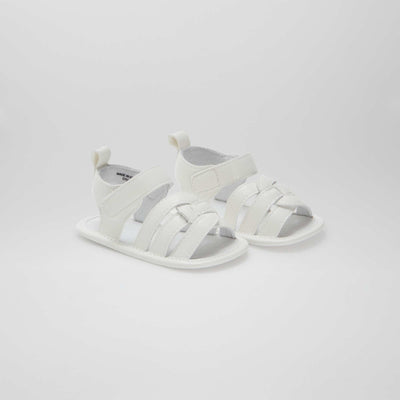 Sandales avec lanières croisées BLANC