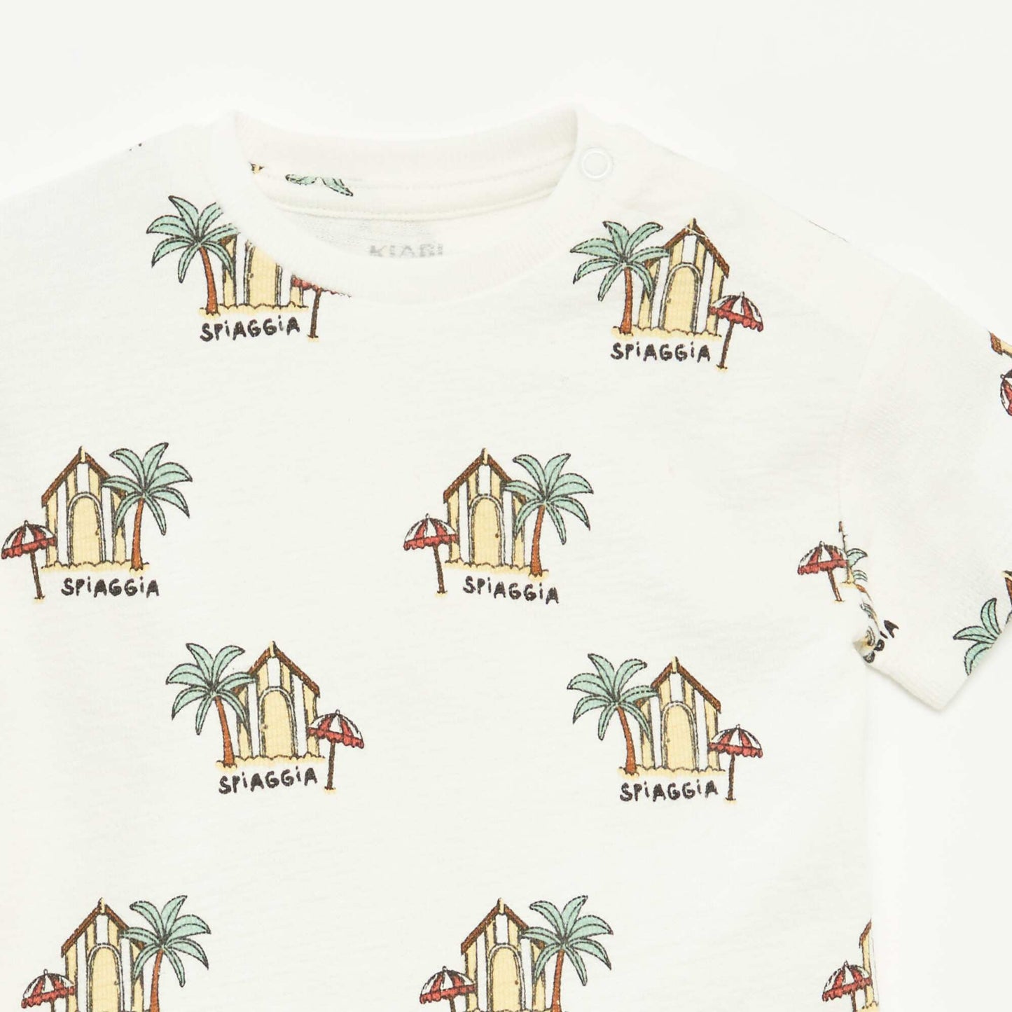 Ensemble t-shirt + short avec imprimé - 2 pièces BLANC