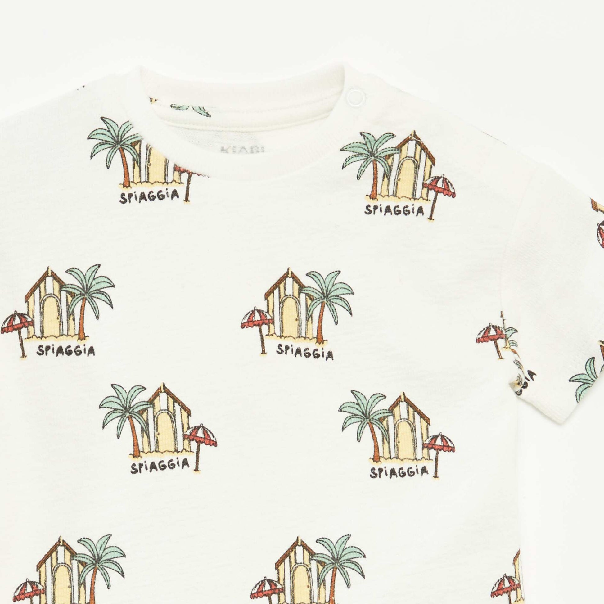 Ensemble t-shirt + short avec imprimé - 2 pièces BLANC