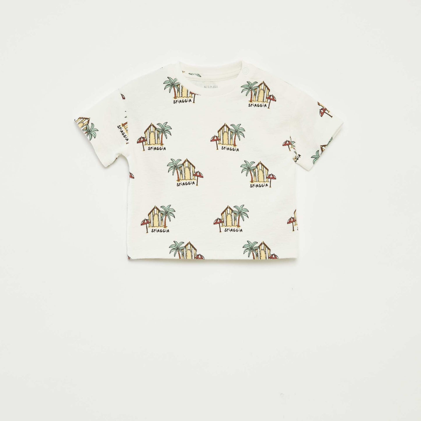 Ensemble t-shirt + short avec imprimé - 2 pièces BLANC