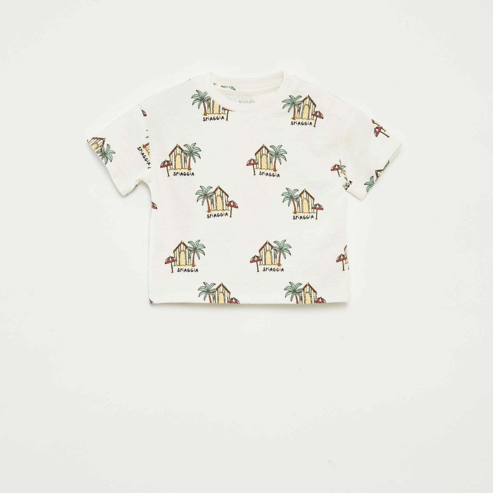 Ensemble t-shirt + short avec imprimé - 2 pièces BLANC