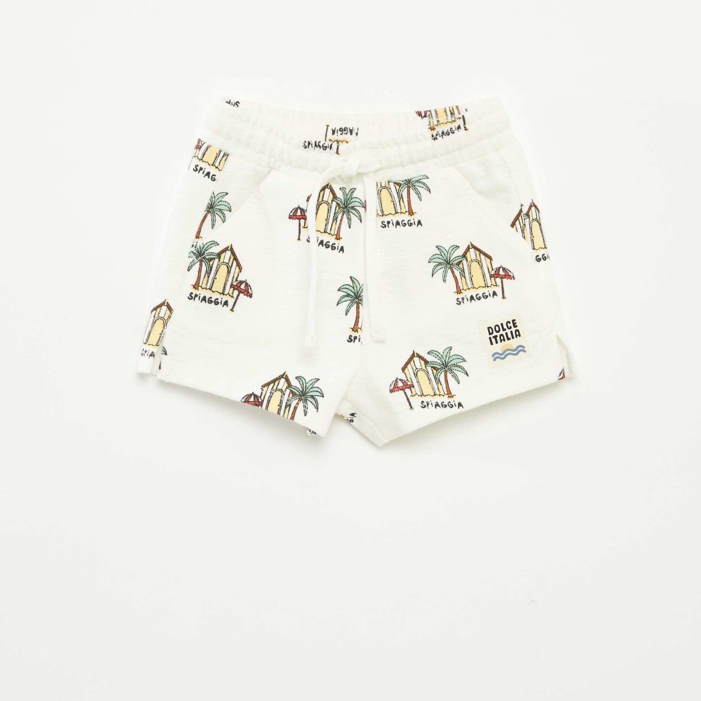 Ensemble t-shirt + short avec imprimé - 2 pièces BLANC