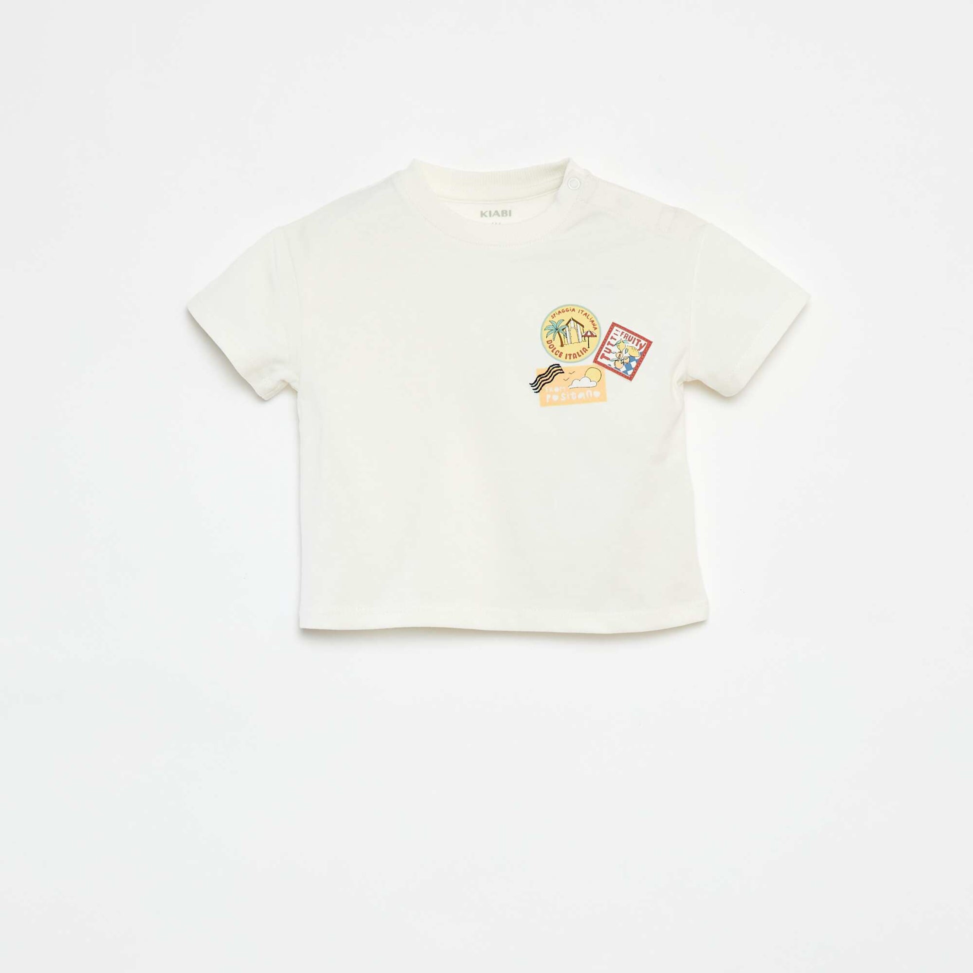 T-shirt à manches courtes avec imprimé BLANC