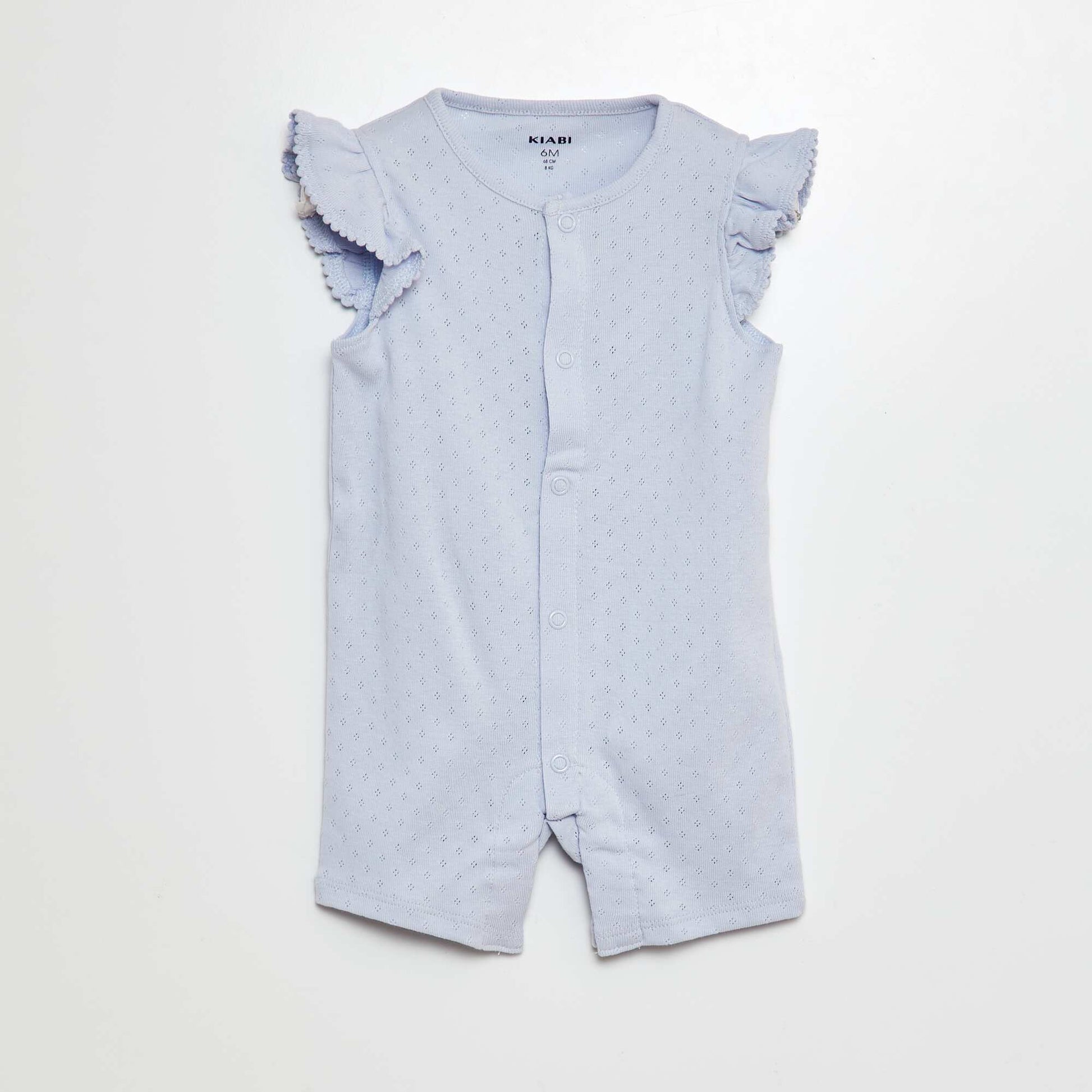 Pyjama dors-bien en pointelle BLEU