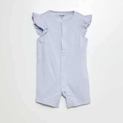 Pyjama dors-bien en pointelle BLEU