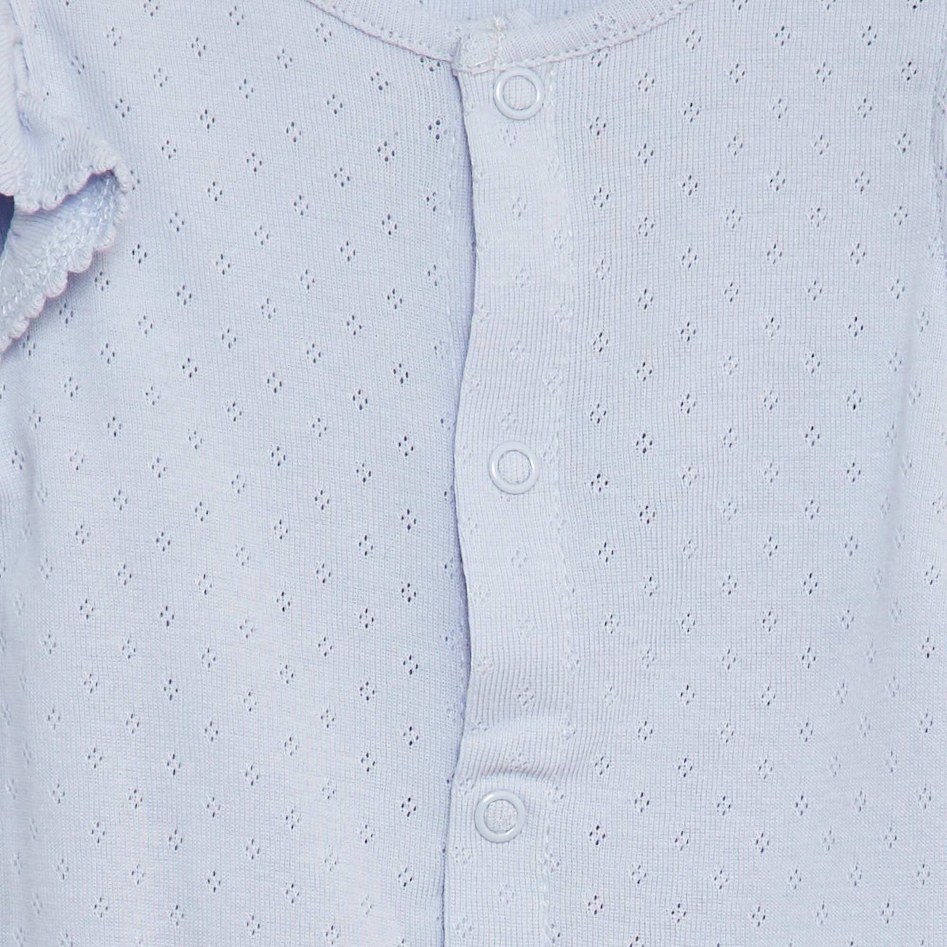 Pyjama dors-bien en pointelle BLEU