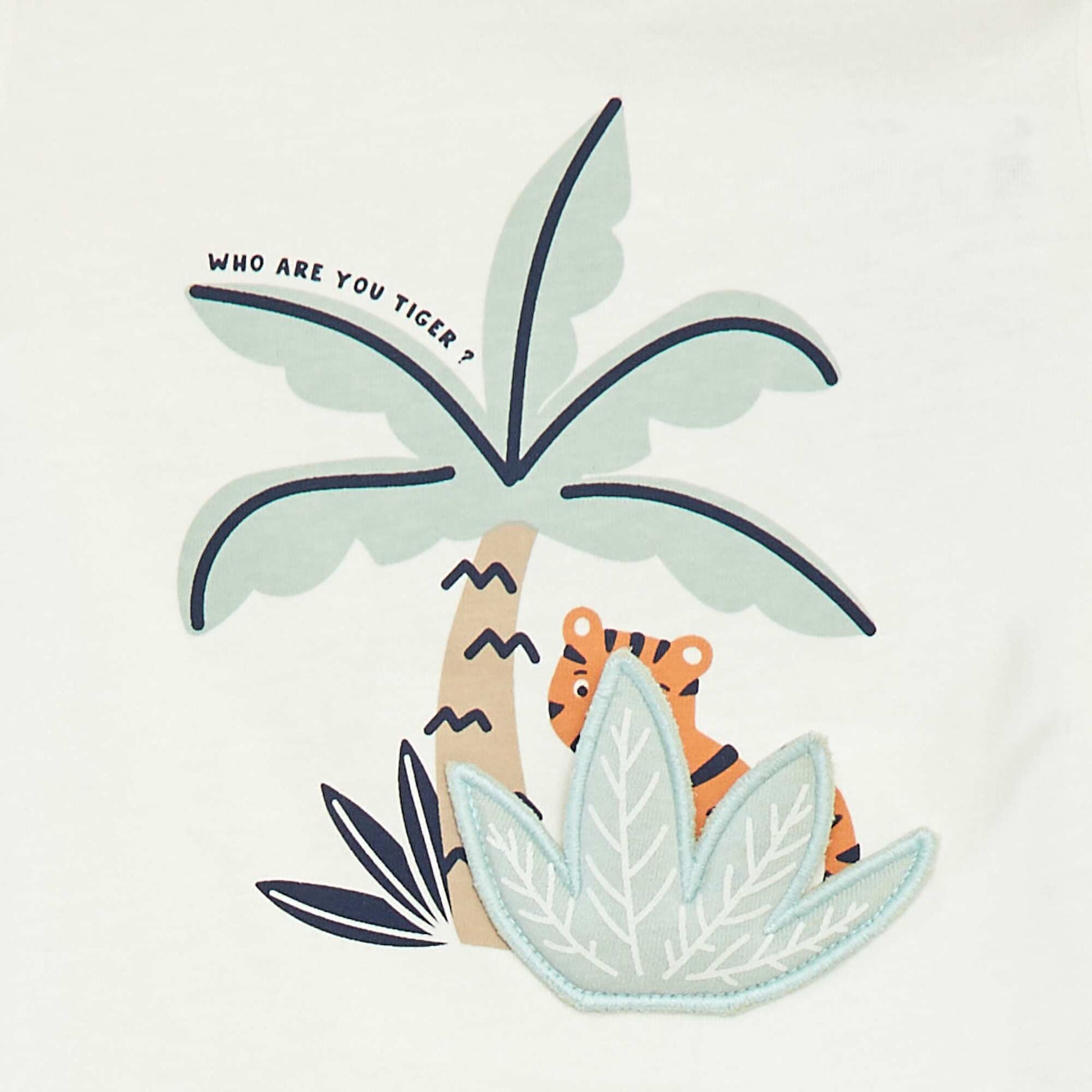 T-shirt à manches courtes avec animation BLANC