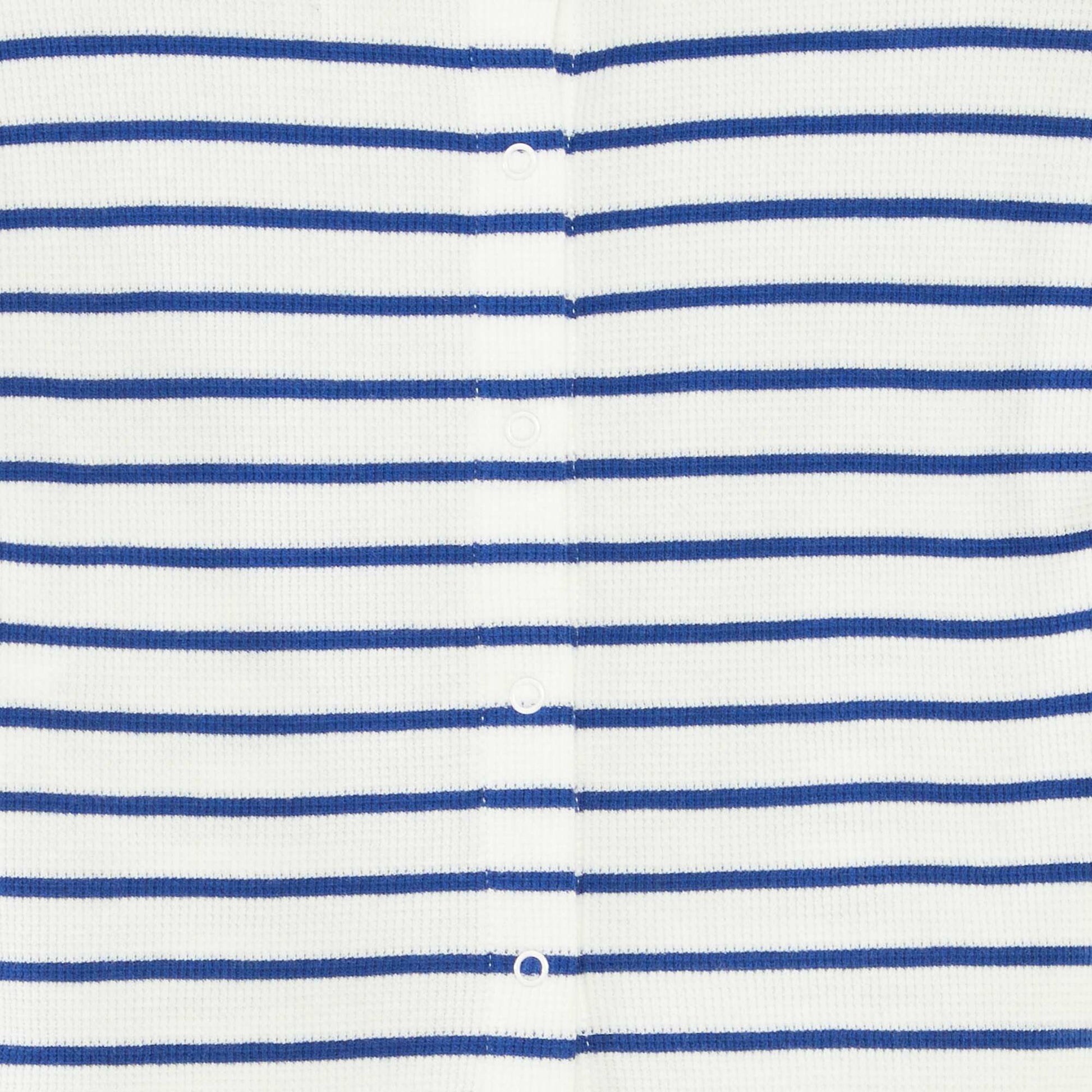 T-shirt en maille gaufrée avec imprimé BLANC