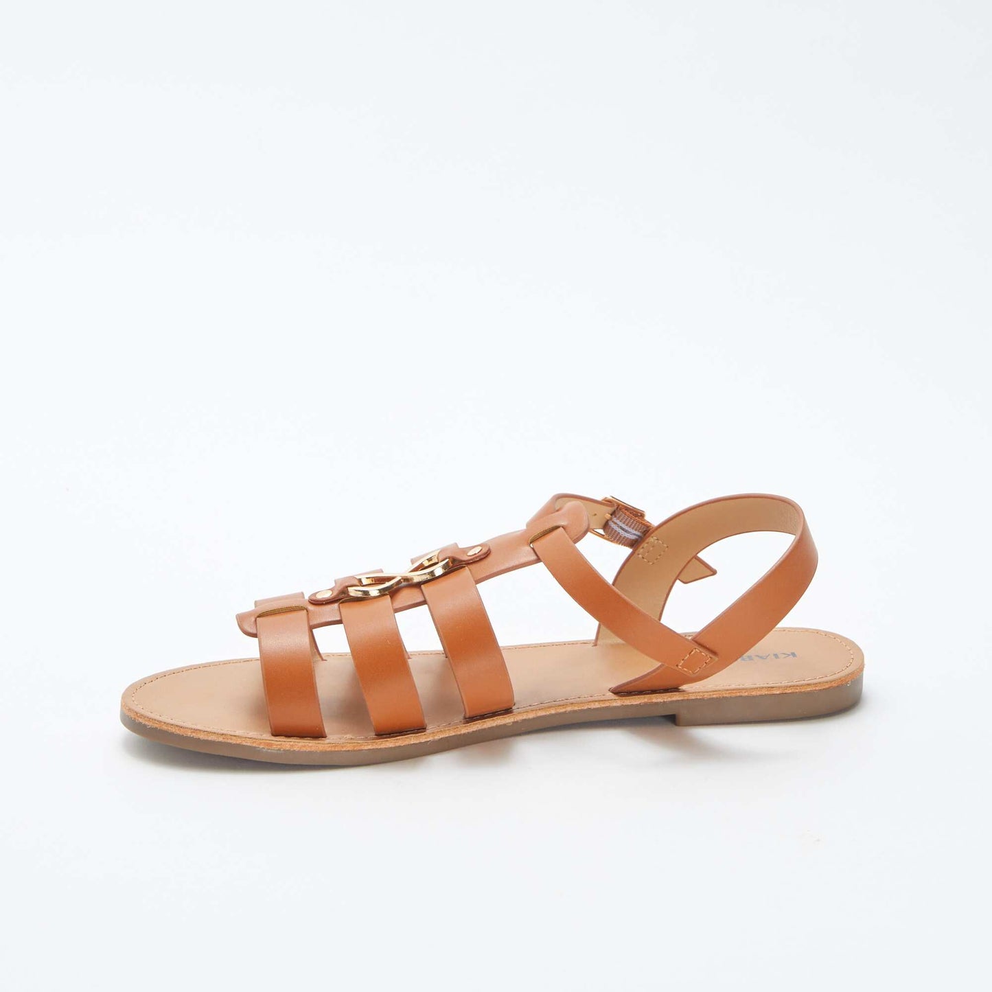 Sandales avec détails métalliques MARRON