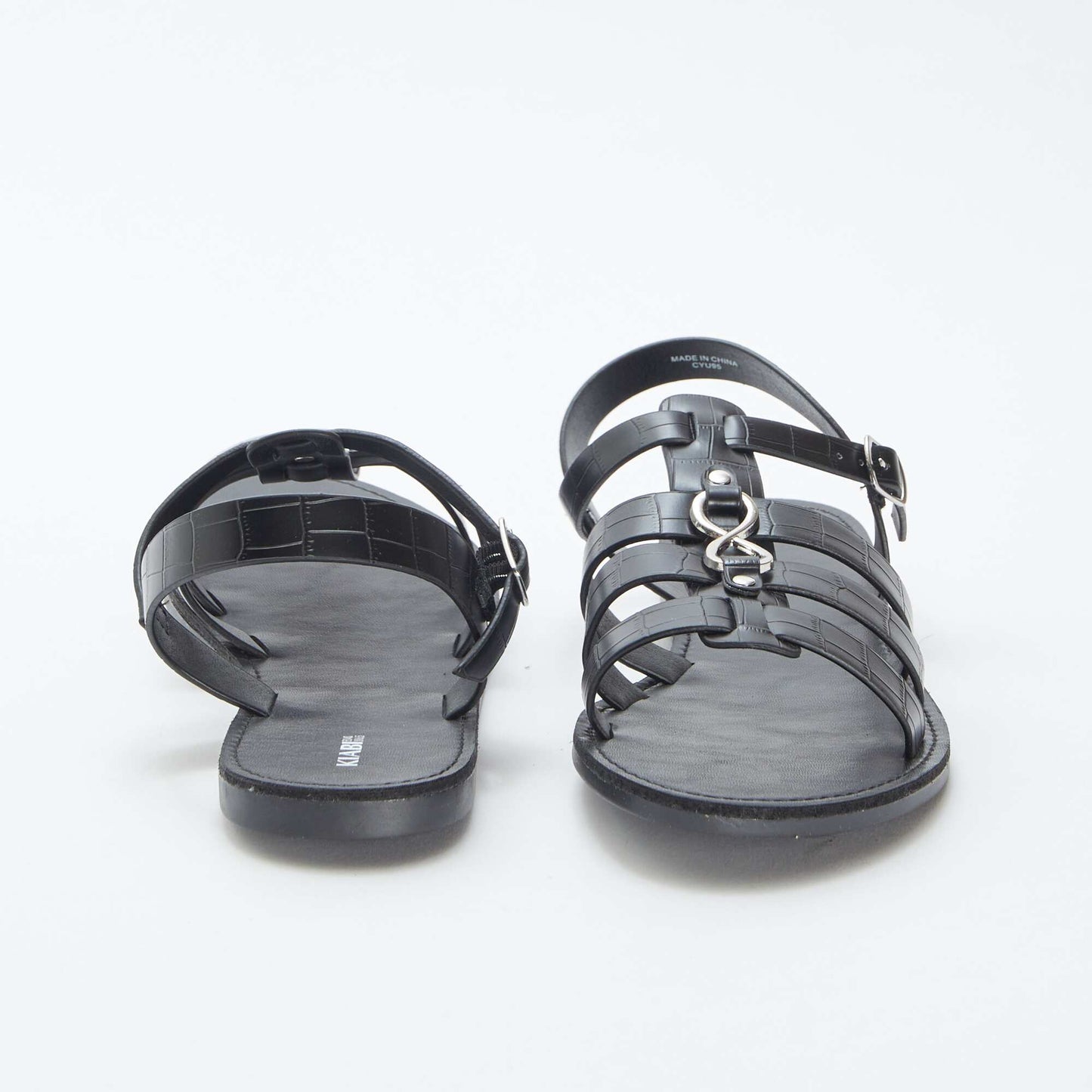 Sandales avec détails métalliques NOIR