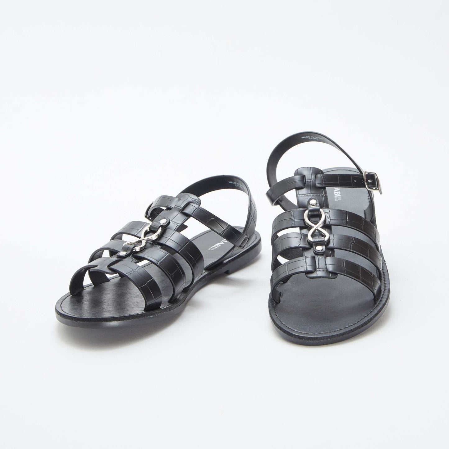 Sandales avec détails métalliques NOIR
