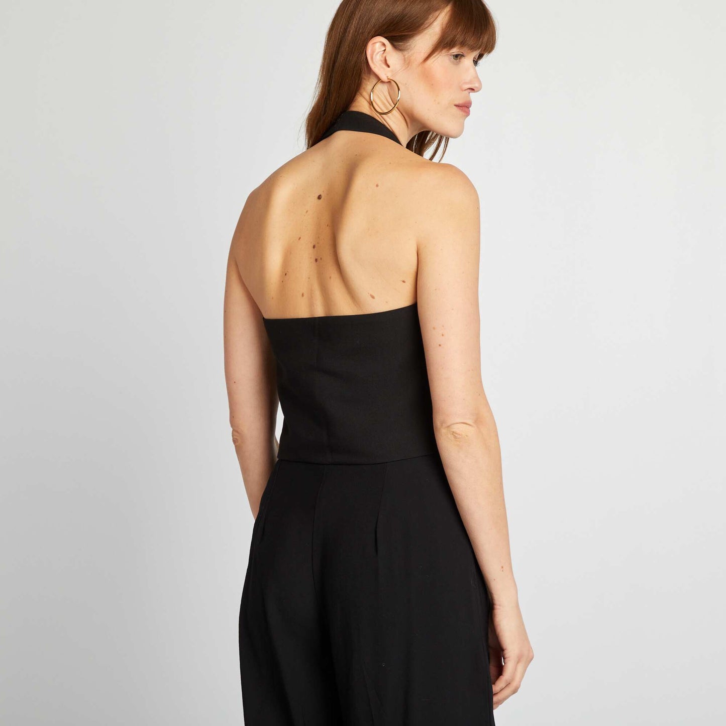 Veste sans manches avec dos ouvert NOIR