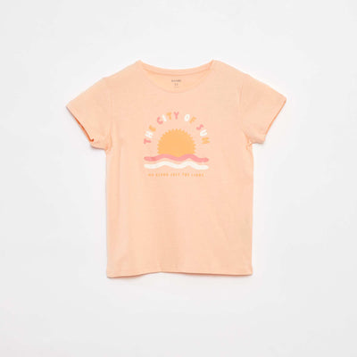 T-shirt imprimé fantaisie ORANGE